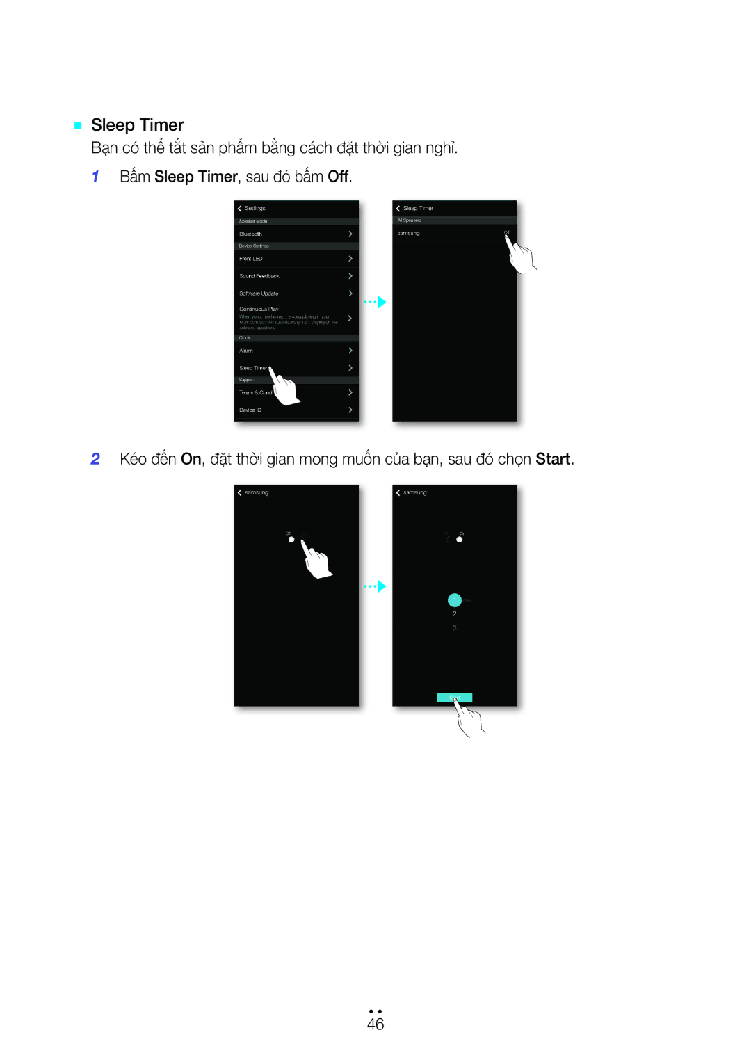 Samsung WAM7500/XV, WAM6501/XV, WAM7501/XV manual `` Sleep Timer 