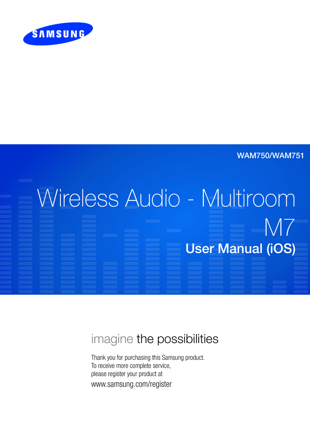 Samsung WAM750 user manual Wireless Audio Multiroom 