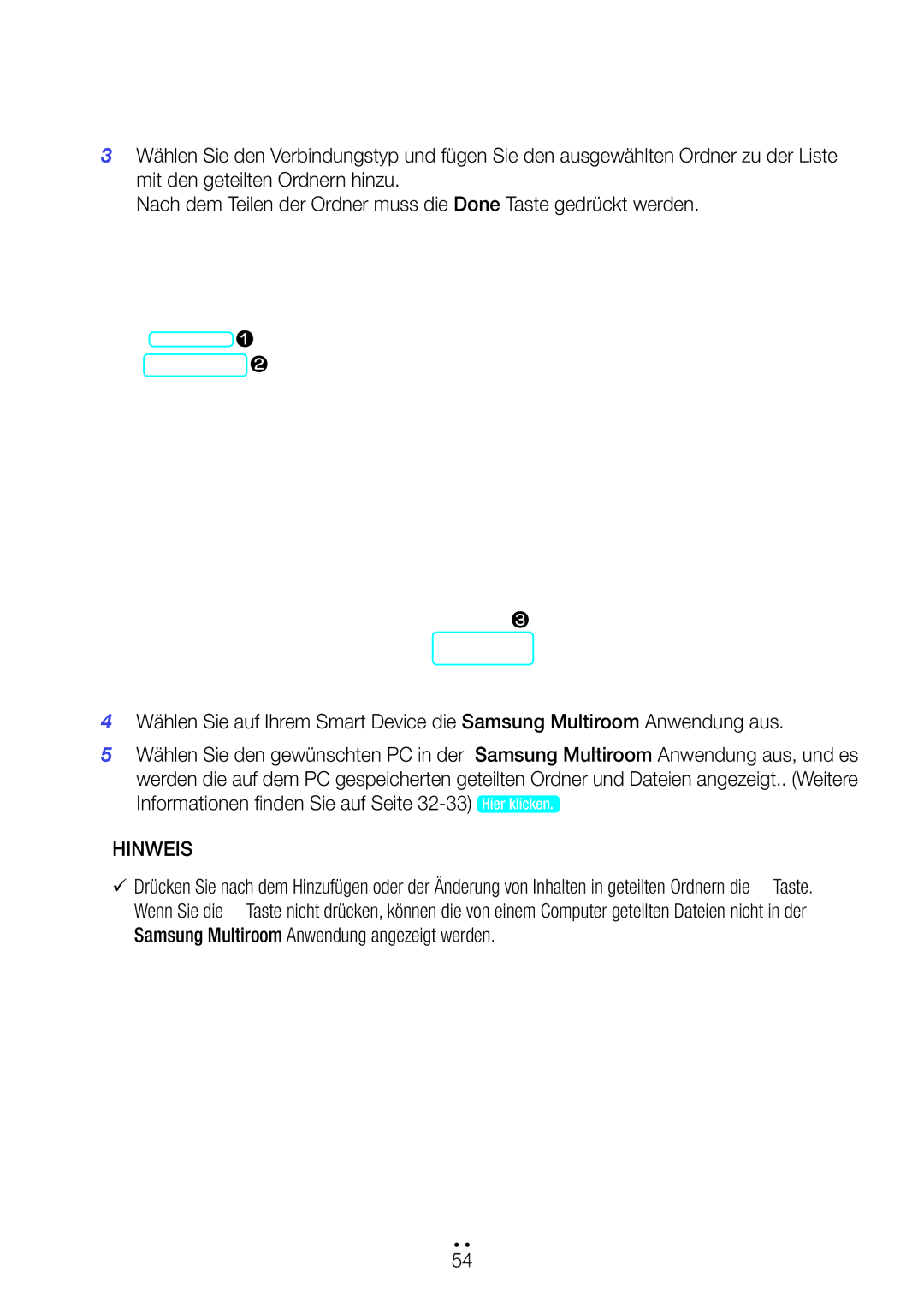 Samsung WAM6501/EN, WAM7500/EN, WAM7501/EN, WAM6500/EN manual Hinweis 