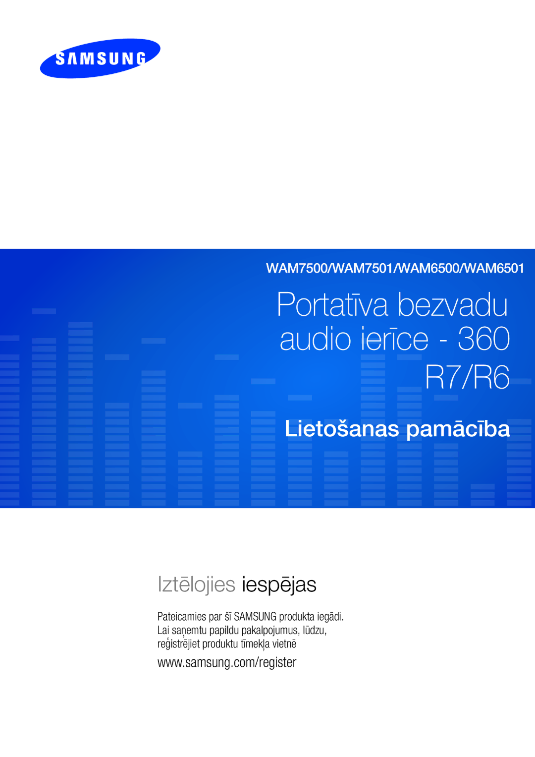 Samsung WAM7501/EN, WAM7500/EN manual Portatīva bezvadu audio ierīce 360 R7/R6 