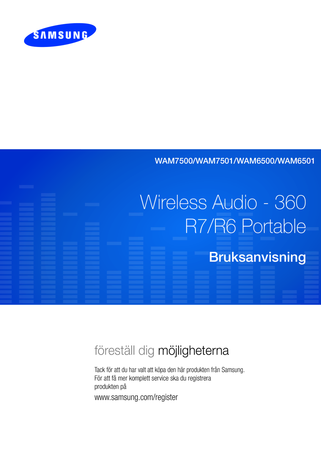 Samsung WAM7501/XE, WAM7500/XE, WAM6500/XE, WAM6501/XE manual R7/R6 Portable 