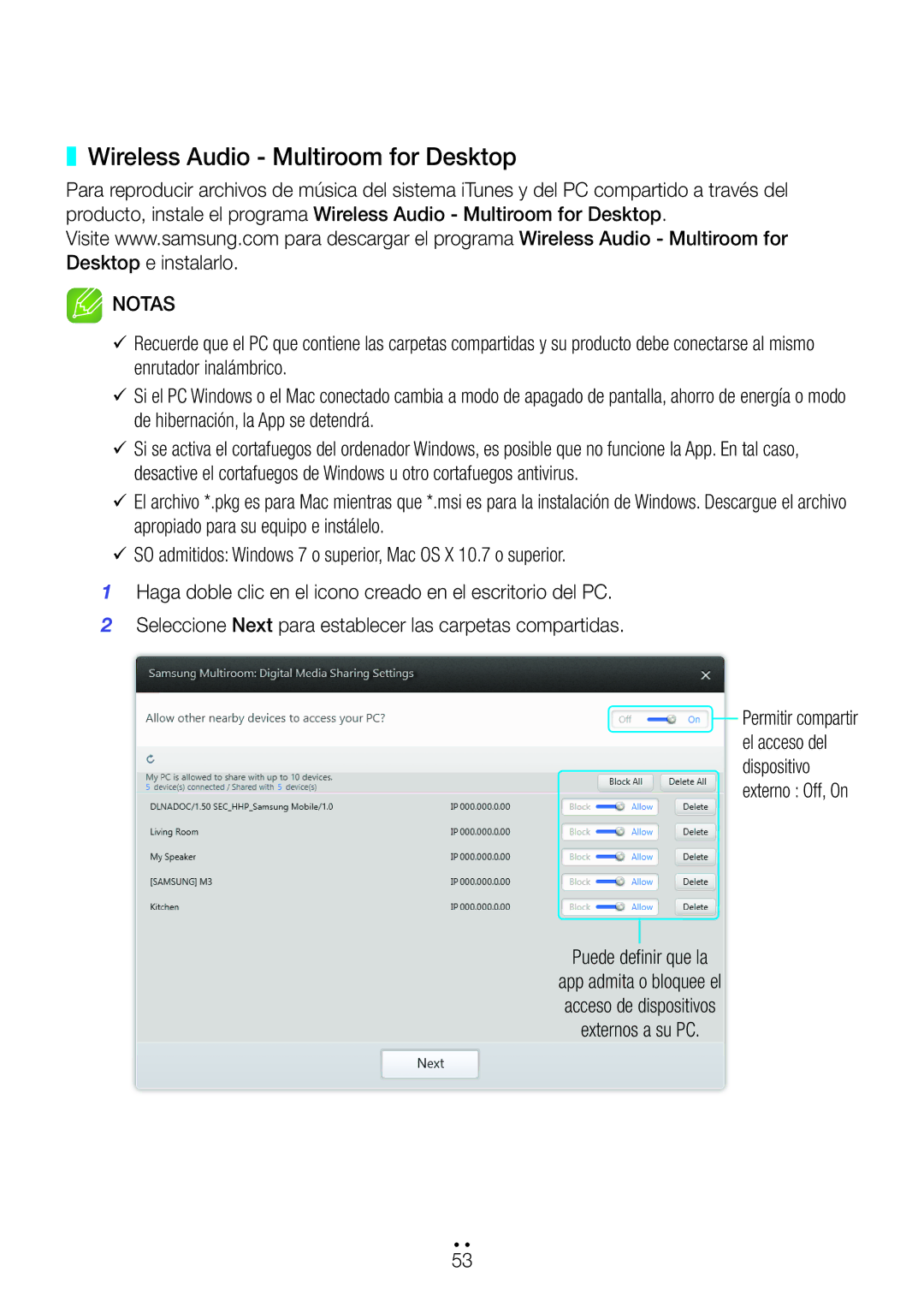 Samsung WAM7500/ZF, WAM7501/ZF, WAM6500/ZF manual Wireless Audio Multiroom for Desktop, Puede definir que la 