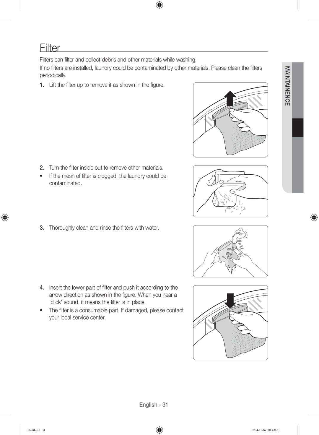 Samsung WB25H7000GS/YL manual Filter 