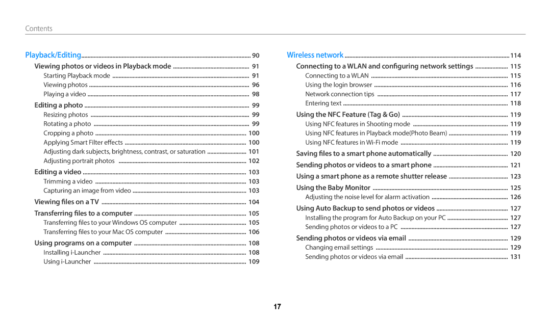 Samsung WB351F, WB352F, WB350F, WB2014F user manual 100 