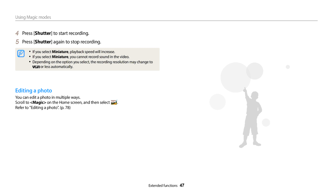 Samsung WB52F, WB50F, WB51F user manual Editing a photo 