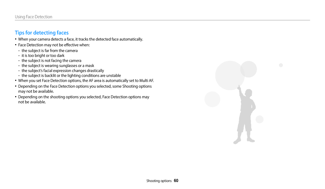 Samsung WB50F, WB52F, WB51F user manual Tips for detecting faces 