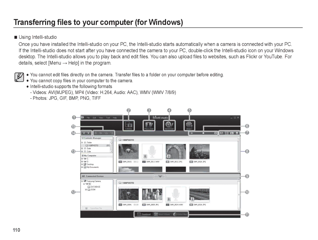 Samsung WB5500 manual Using Intelli-studio 