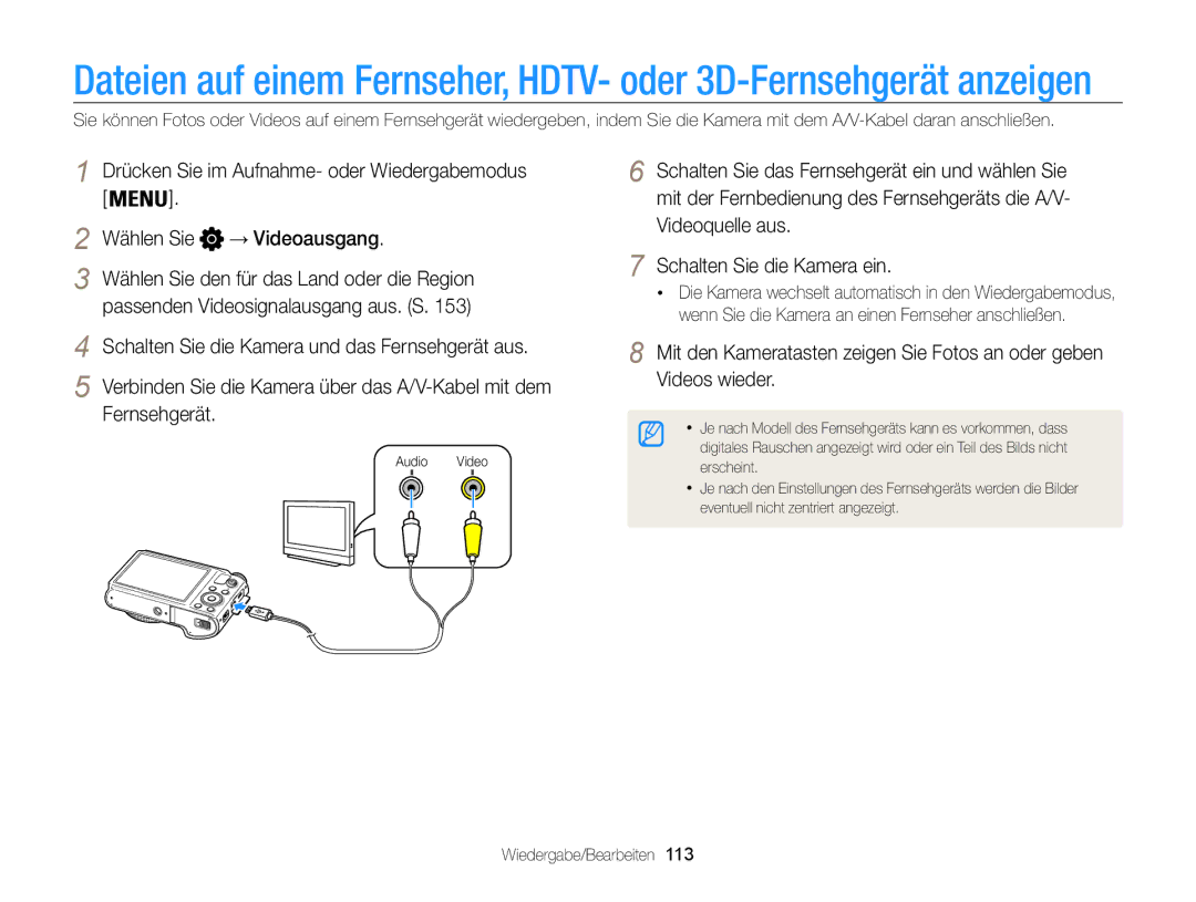 Samsung WB850F, WB855F manual Audio Video 