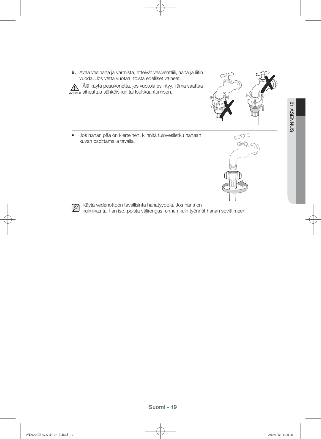 Samsung WD0704EEC/XEE manual Suomi 