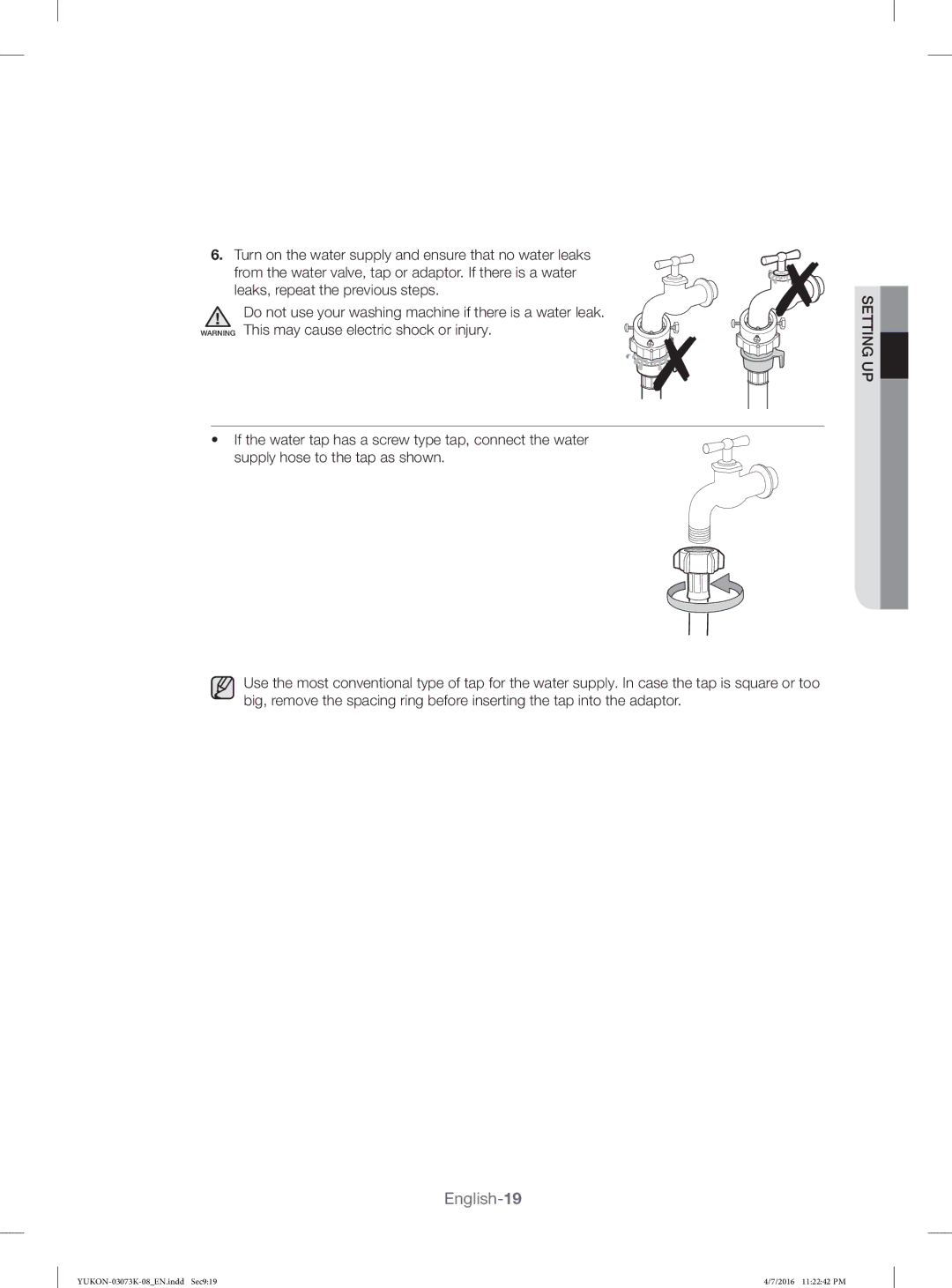 Samsung WD1142XVM/YL manual English-19 