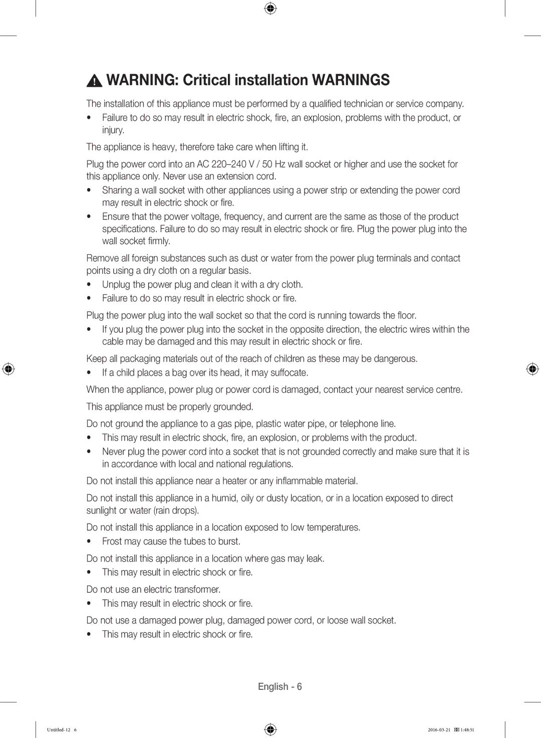 Samsung WD14F5K5ASV/YL manual English 