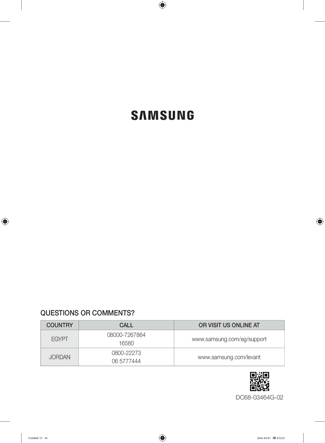 Samsung WD17H7300KP/FH manual Questions or COMMENTS? 