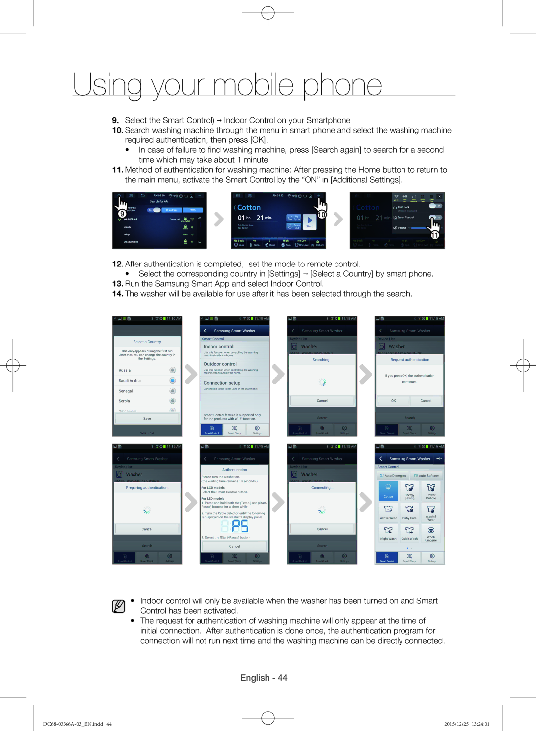 Samsung WD21F8K9ABG/YL manual Using your mobile phone 