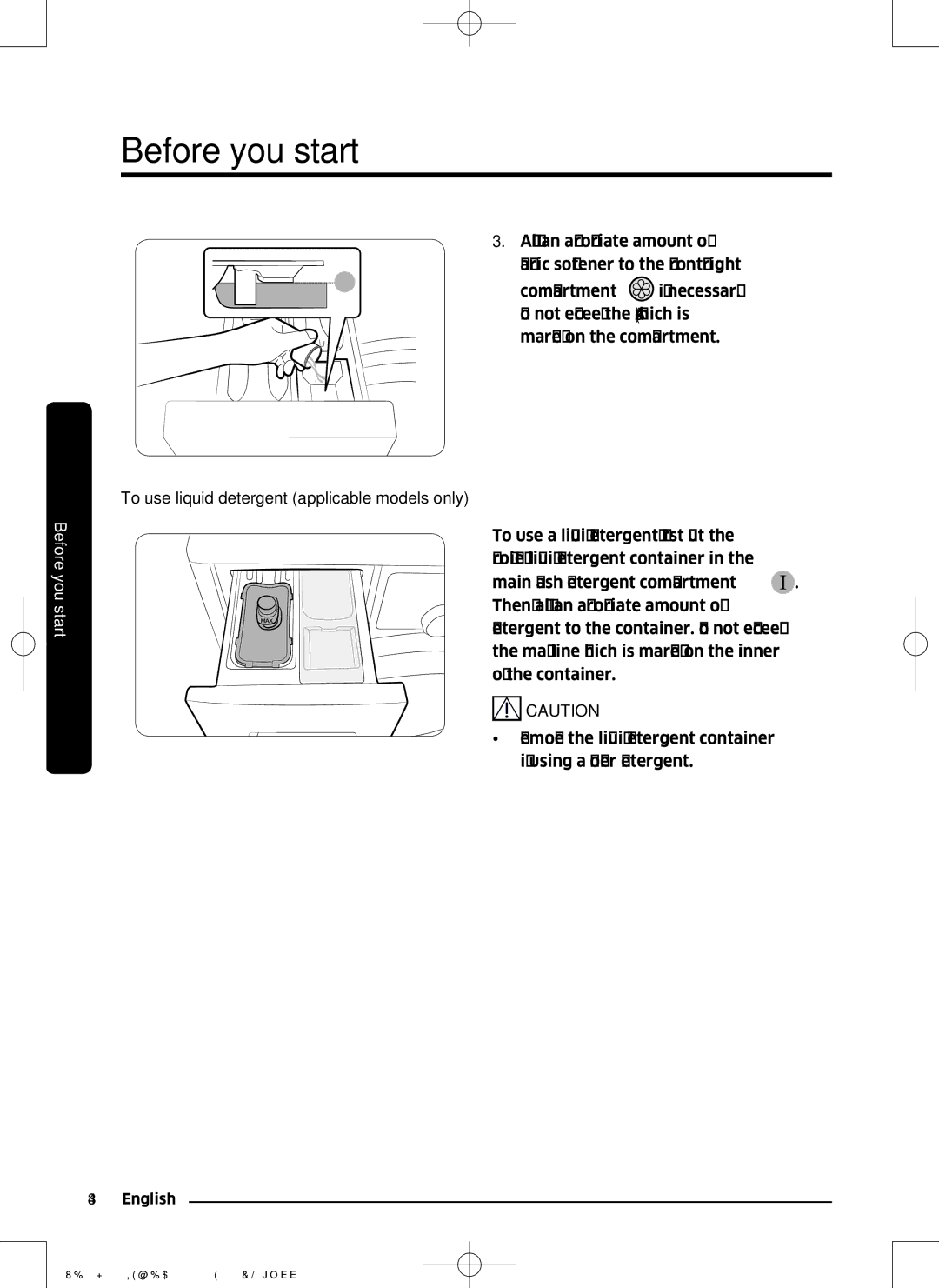 Samsung WD21J9810KP/YL, WD19J9810KG/YL manual Before you start 