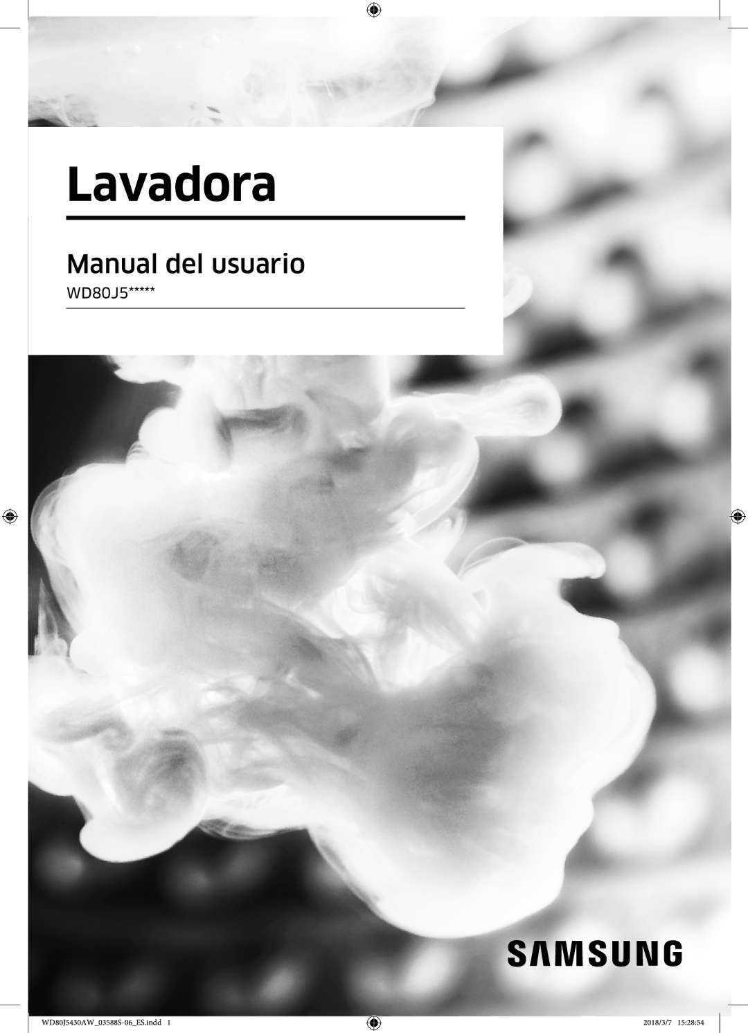 Samsung WD80J5430AW/EC manual Lavadora 