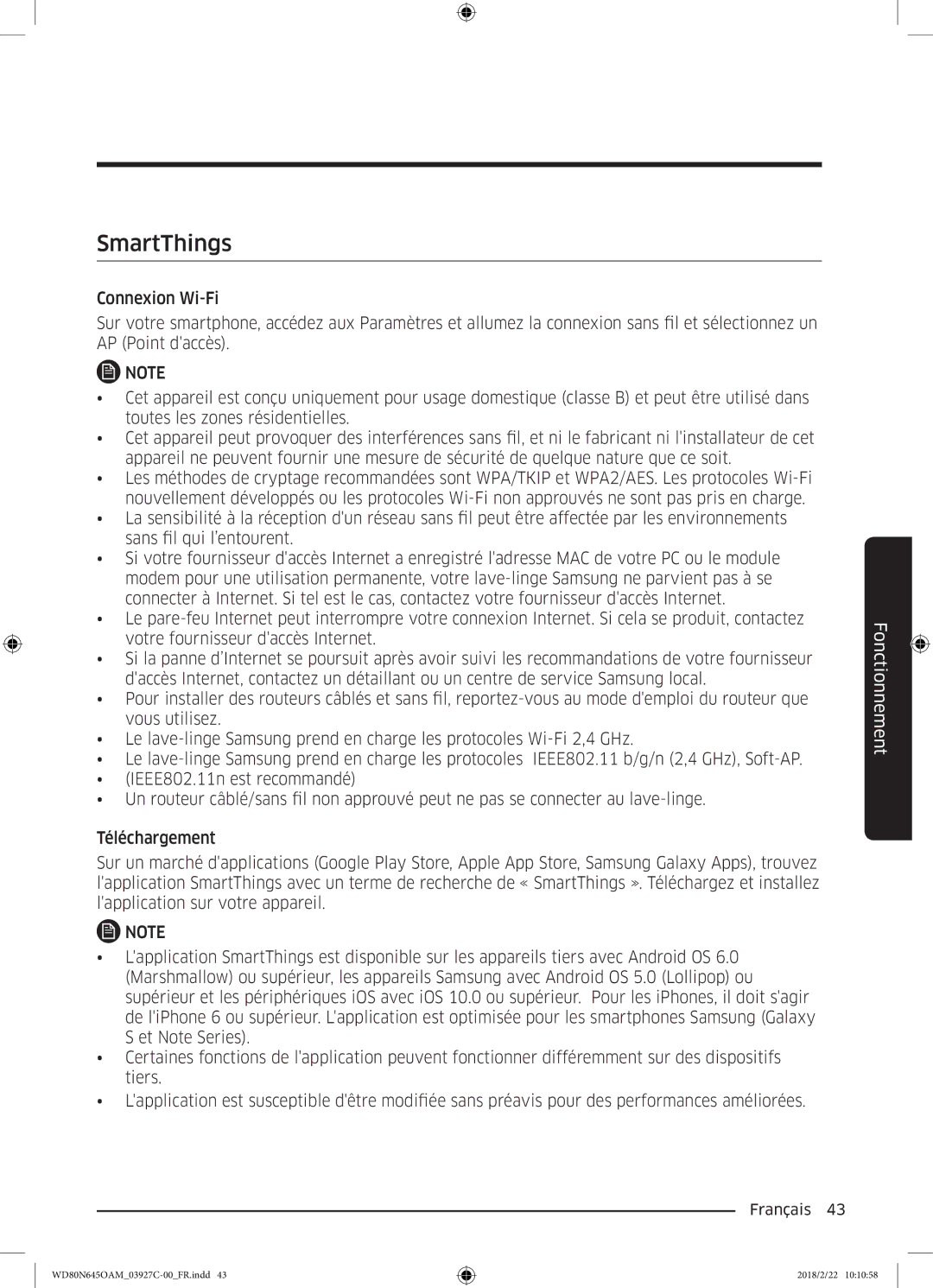 Samsung WD80N645OAX/EF, WD80N645OAM/EF manual SmartThings 