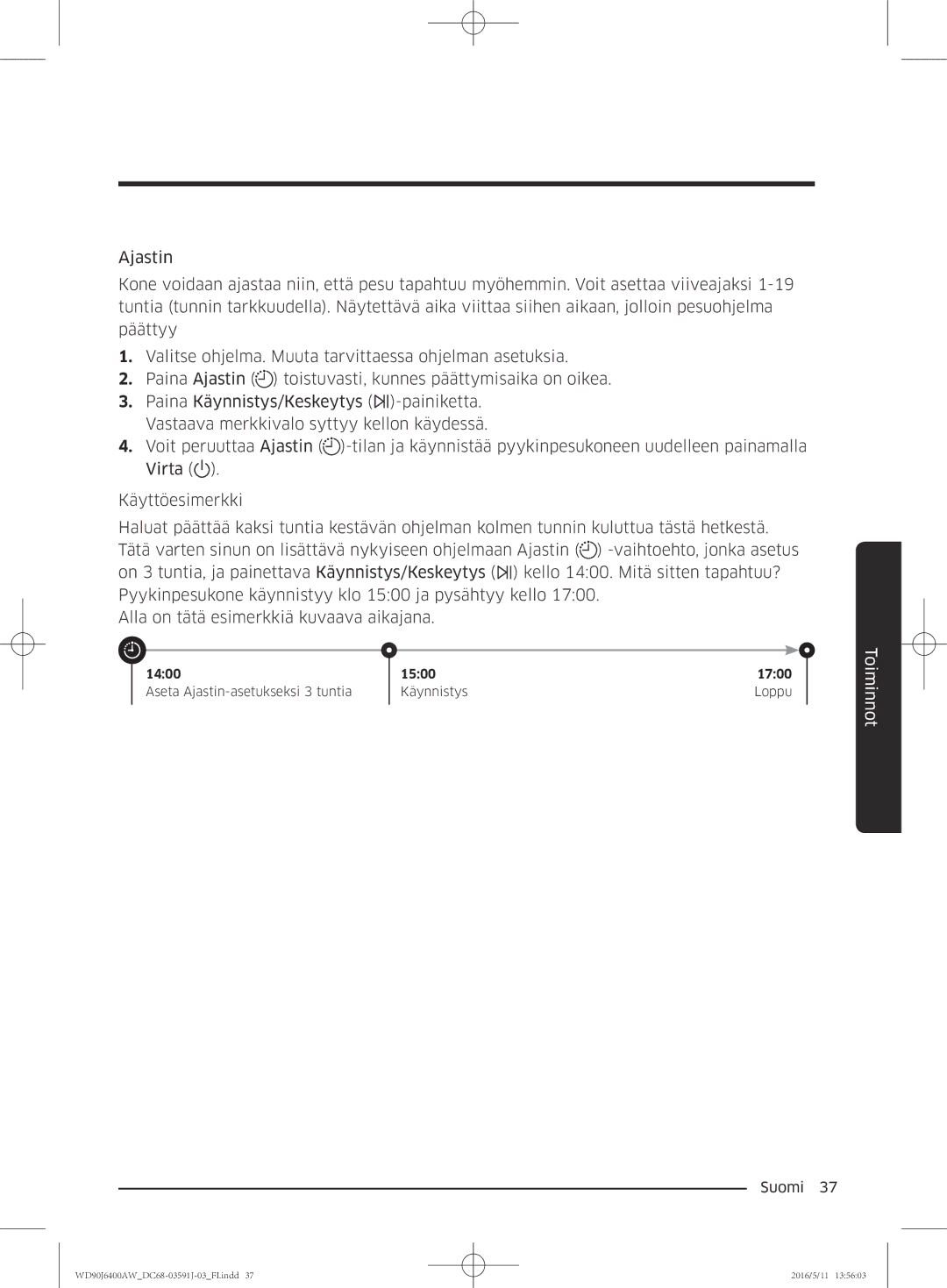 Samsung WD80J6400AW/EE, WD90J6400AW/EG, WD80J6400AW/EG, WD80J6400AW/WS, WD90J6400AX/EE, WD90J6400AW/EE manual 1400 1500 1700 