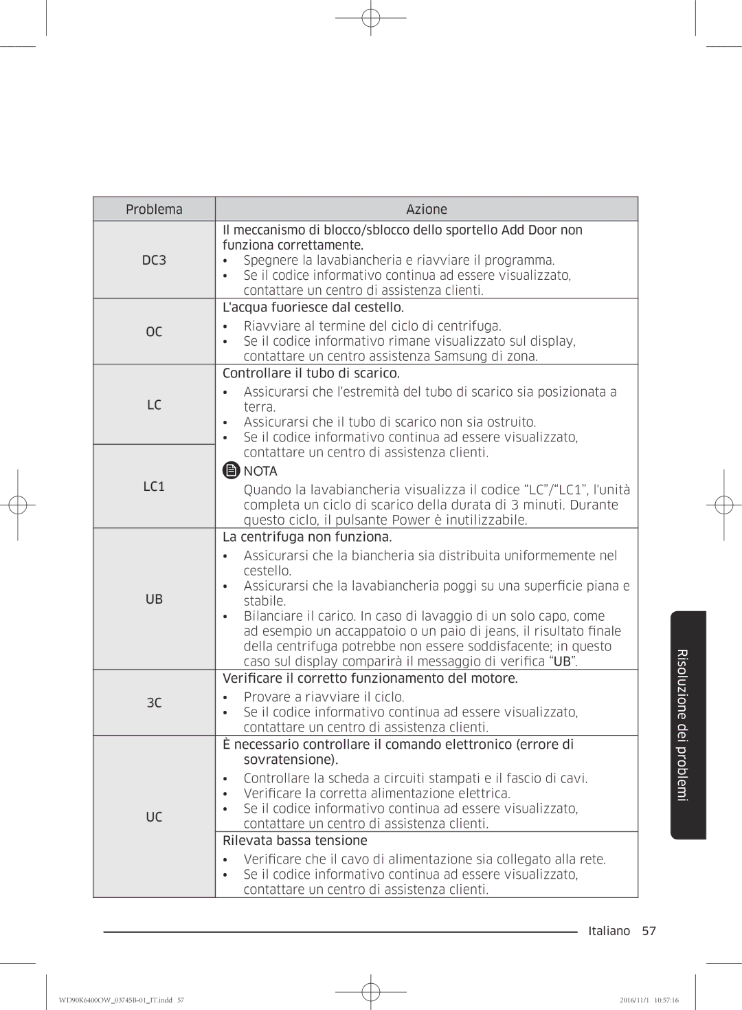 Samsung WD90K6400OW/ET manual DC3 