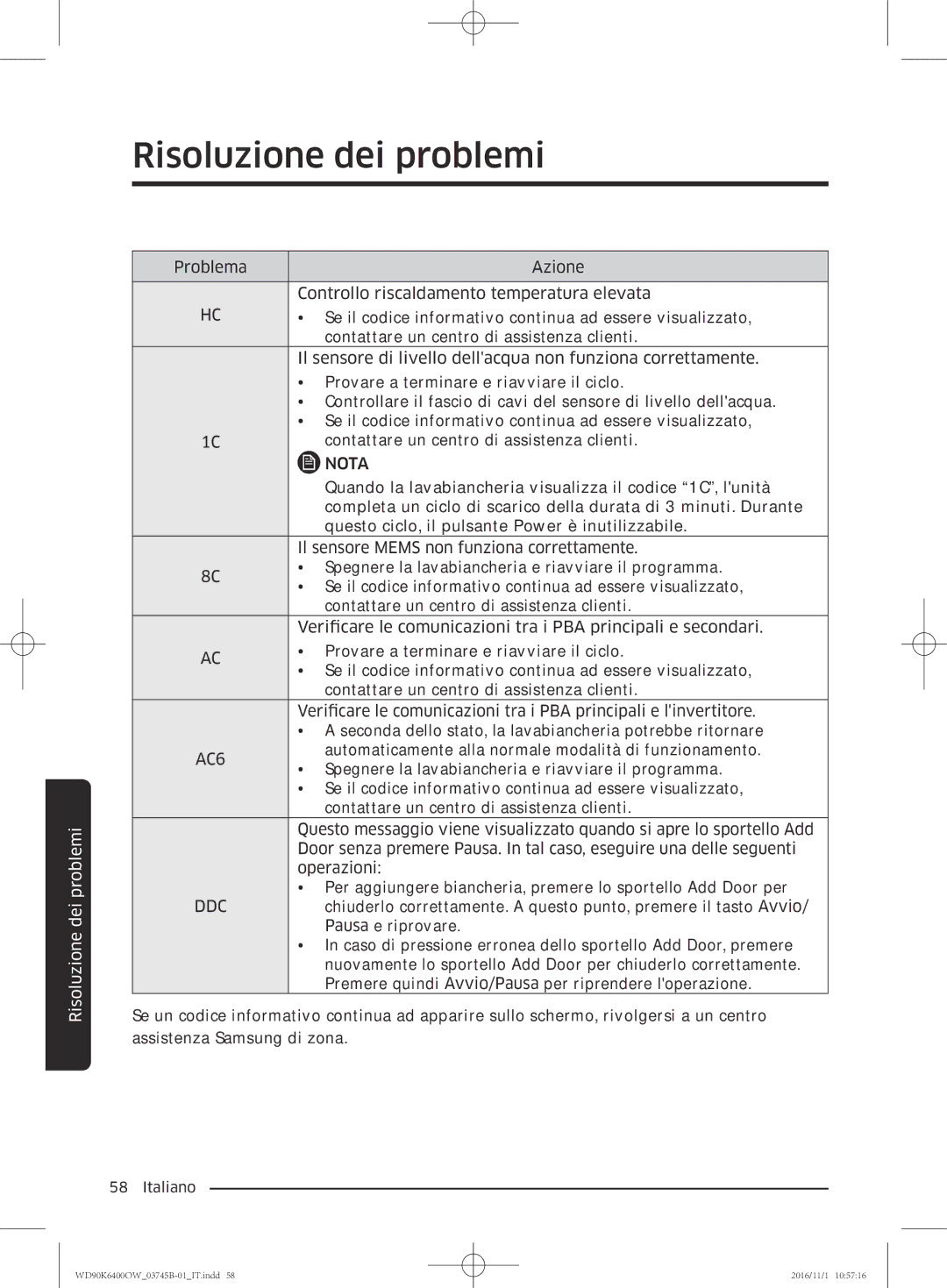 Samsung WD90K6400OW/ET manual AC6 