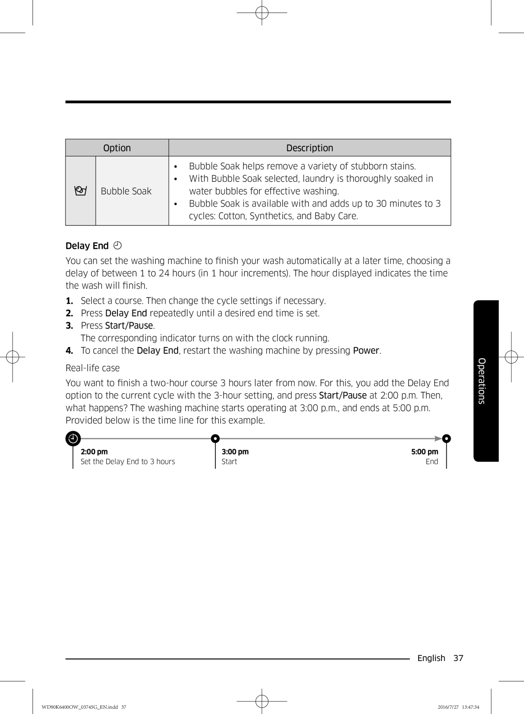 Samsung WD90K6400OW/ZE manual 200 pm 300 pm 