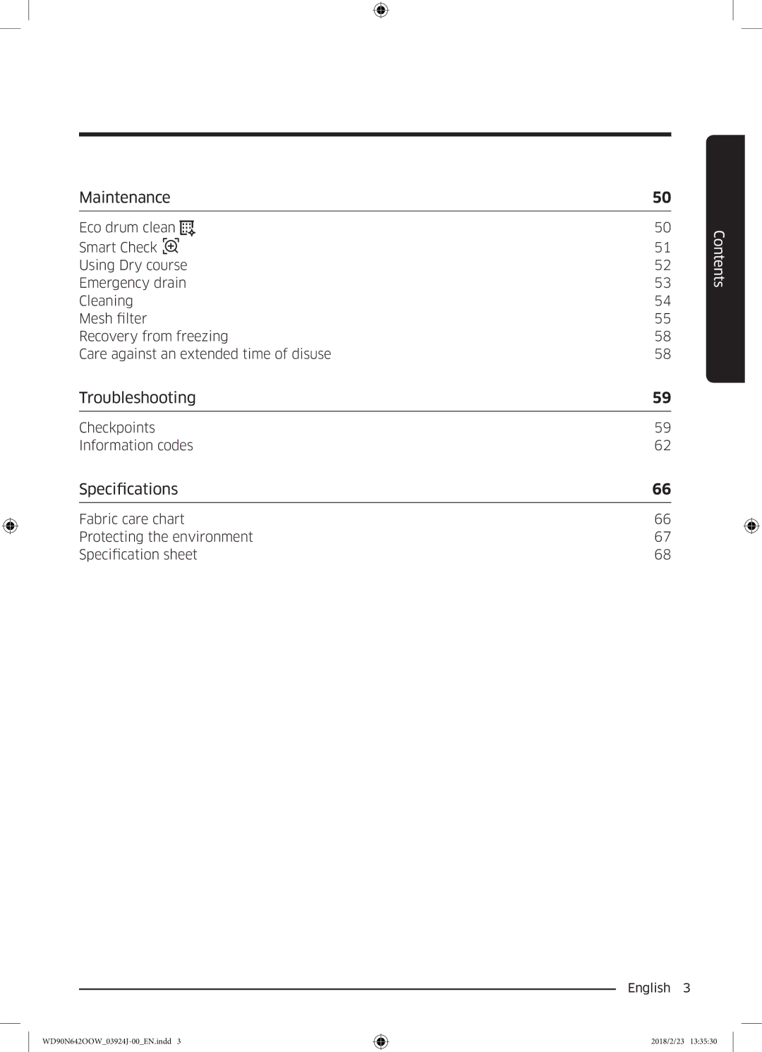 Samsung WD90N642OOW/EE manual Troubleshooting 