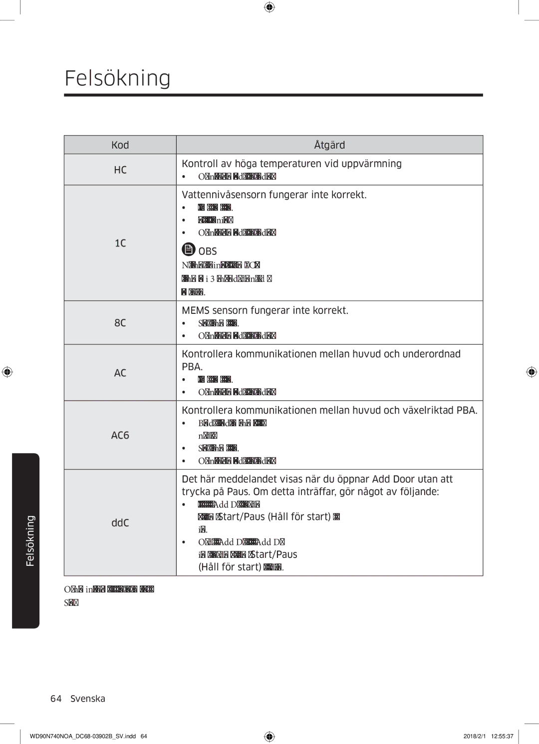 Samsung WD90N740NOA/EE manual Pba, AC6 