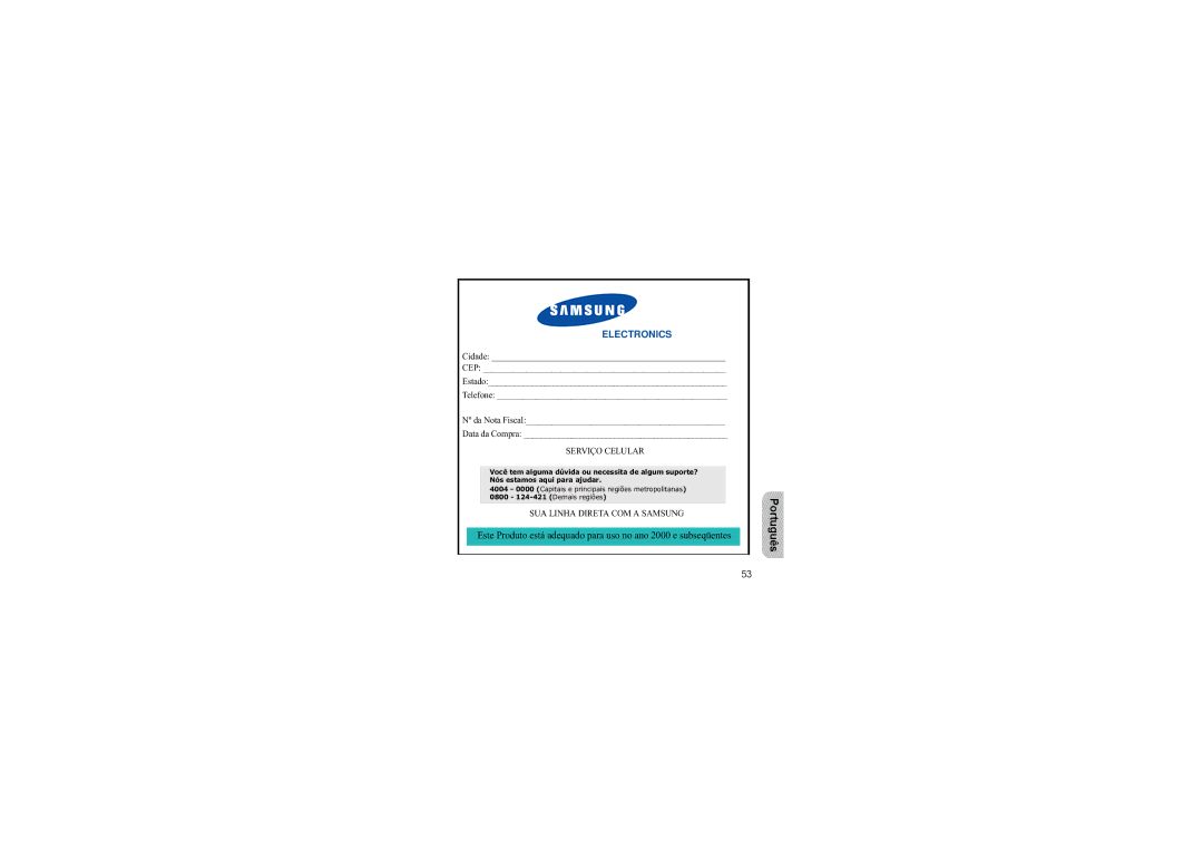 Samsung WEP 300 manual Electronics 