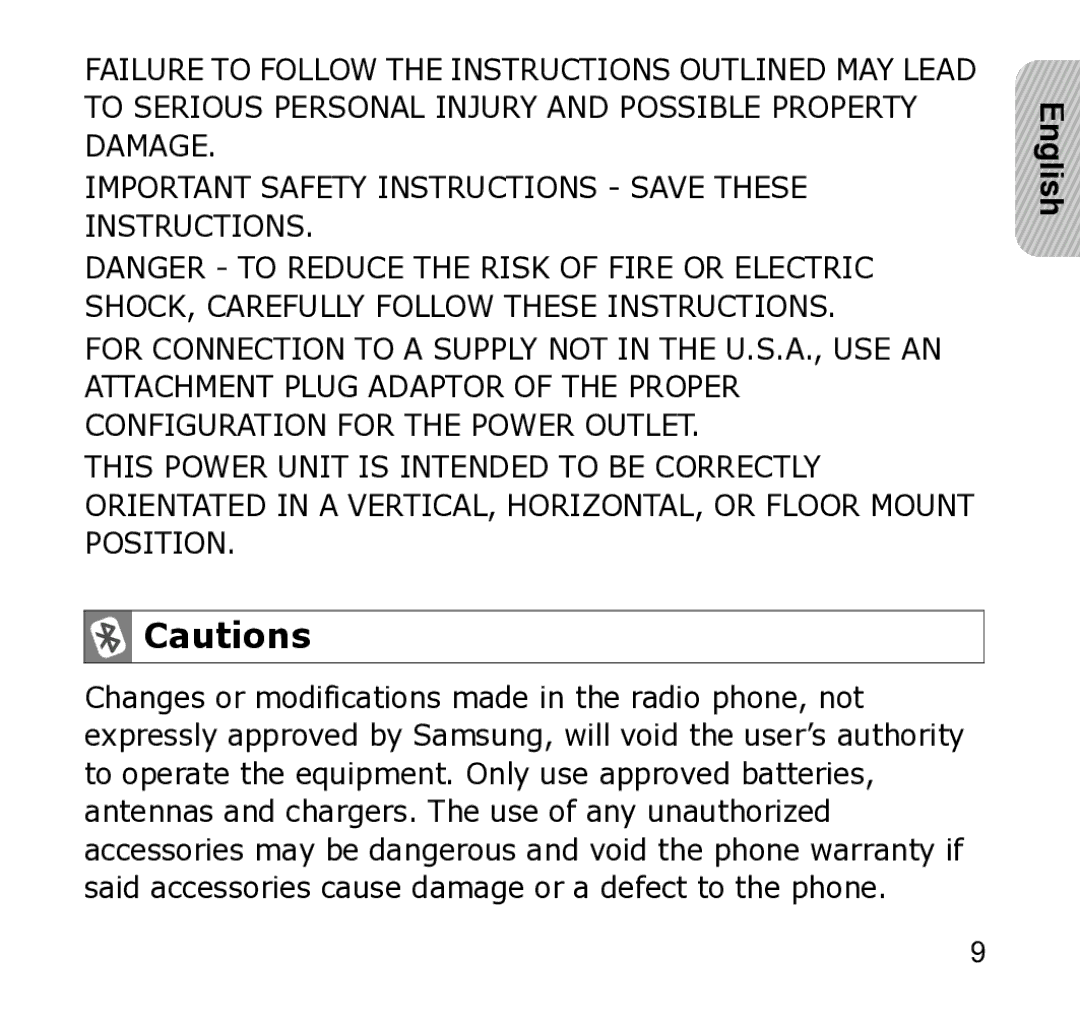 Samsung WEP301 Silver manual English 