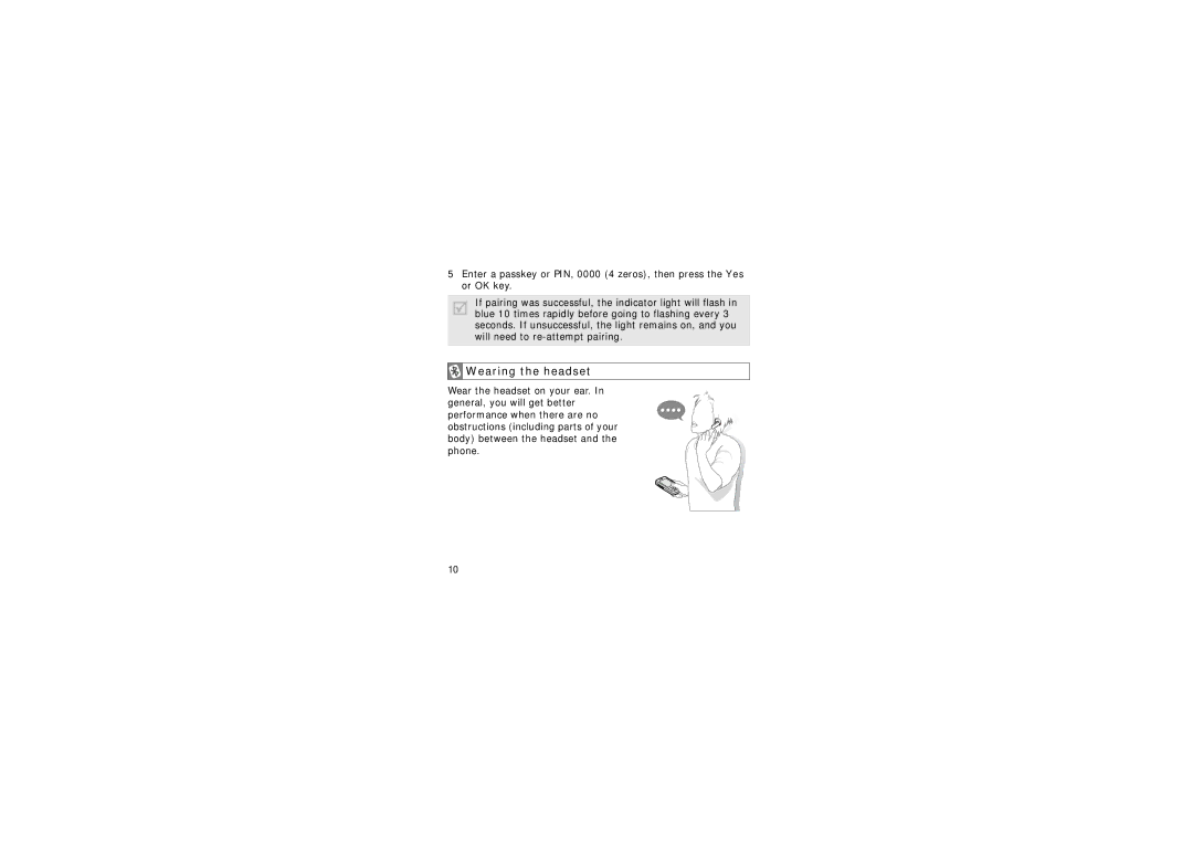 Samsung WEP420 manual Wearing the headset 