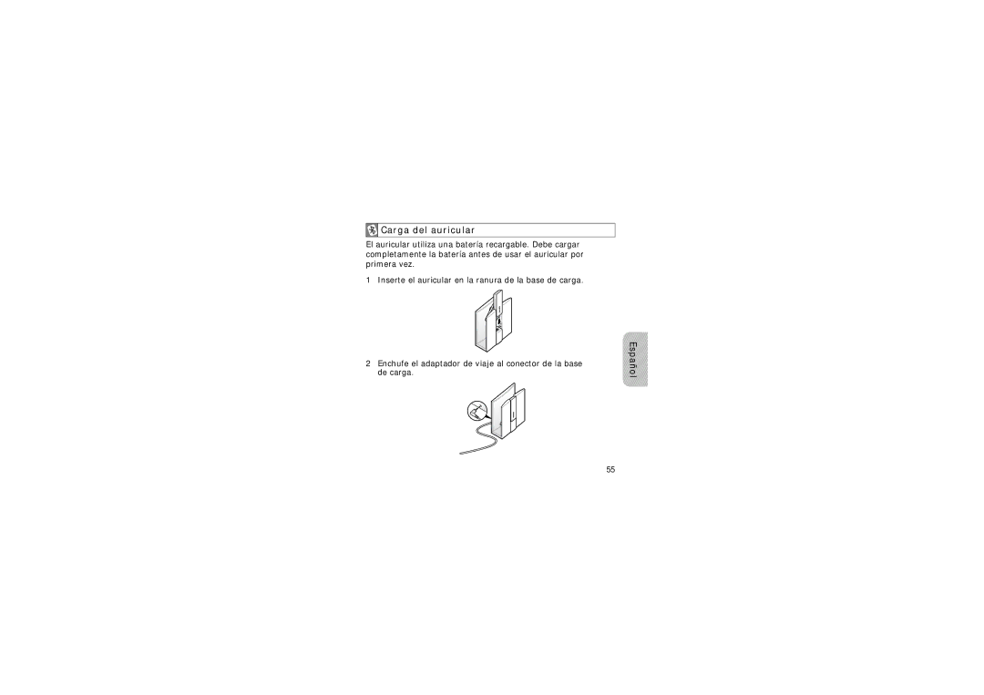 Samsung WEP420 manual Carga del auricular 