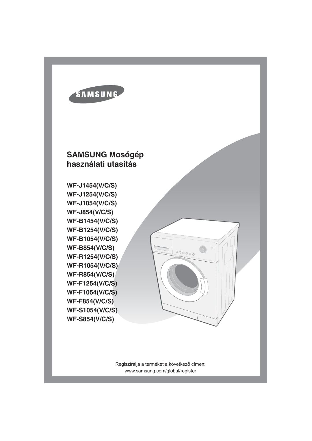 Samsung WF-B1054V/XEH manual Samsung Mosógép használati utasítás 