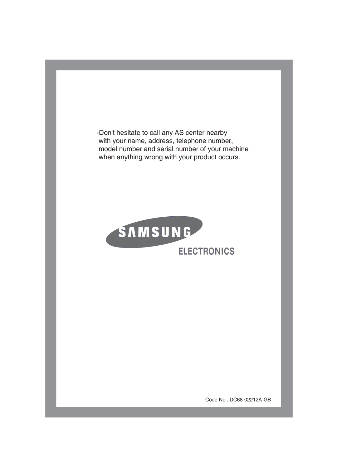 Samsung WF-J854/YLV manual Case the Need for Servicing Arises 