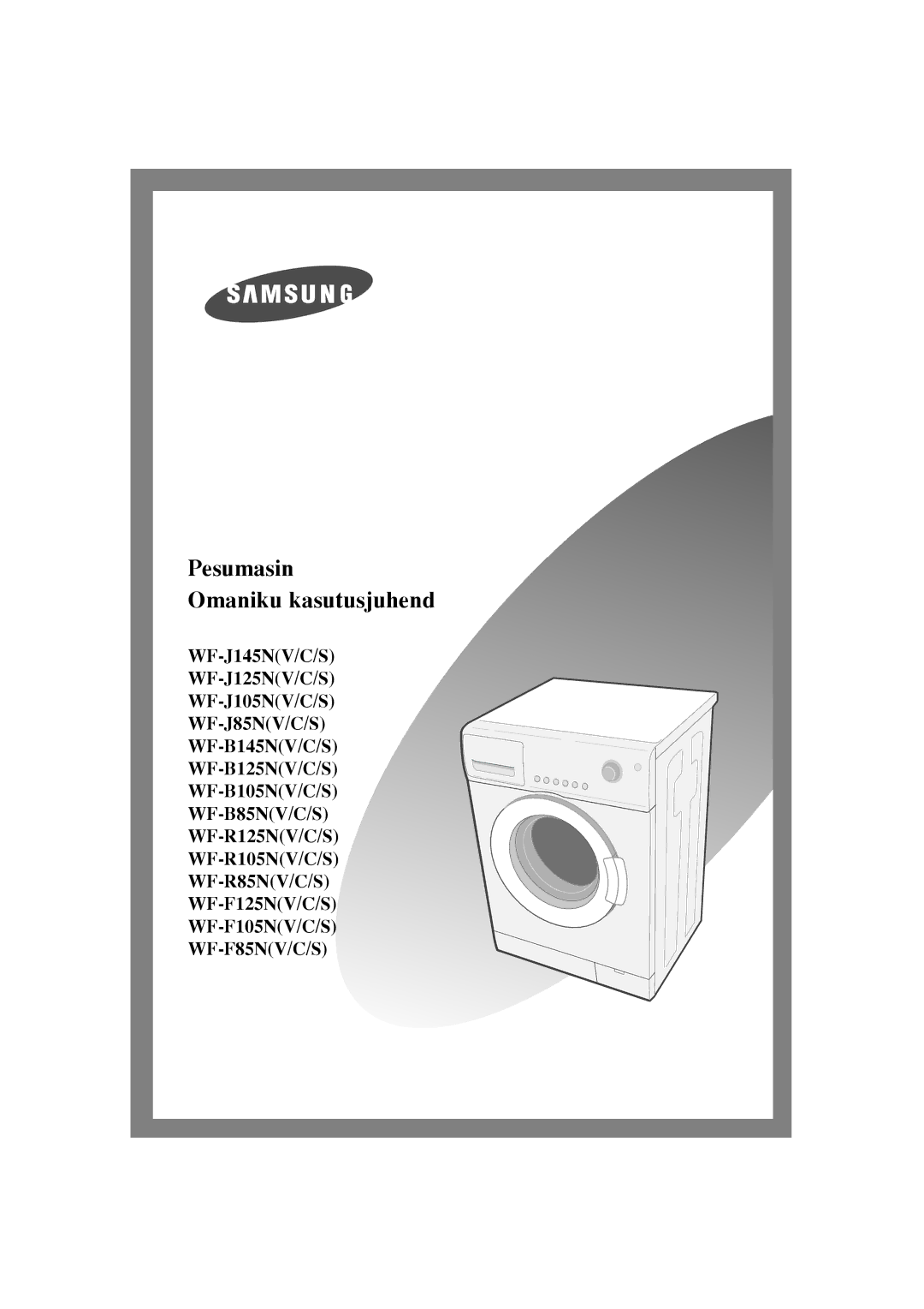 Samsung WF-R105NV/YLR, WF-R125NC/YLR manual Pesumasin Omaniku kasutusjuhend 