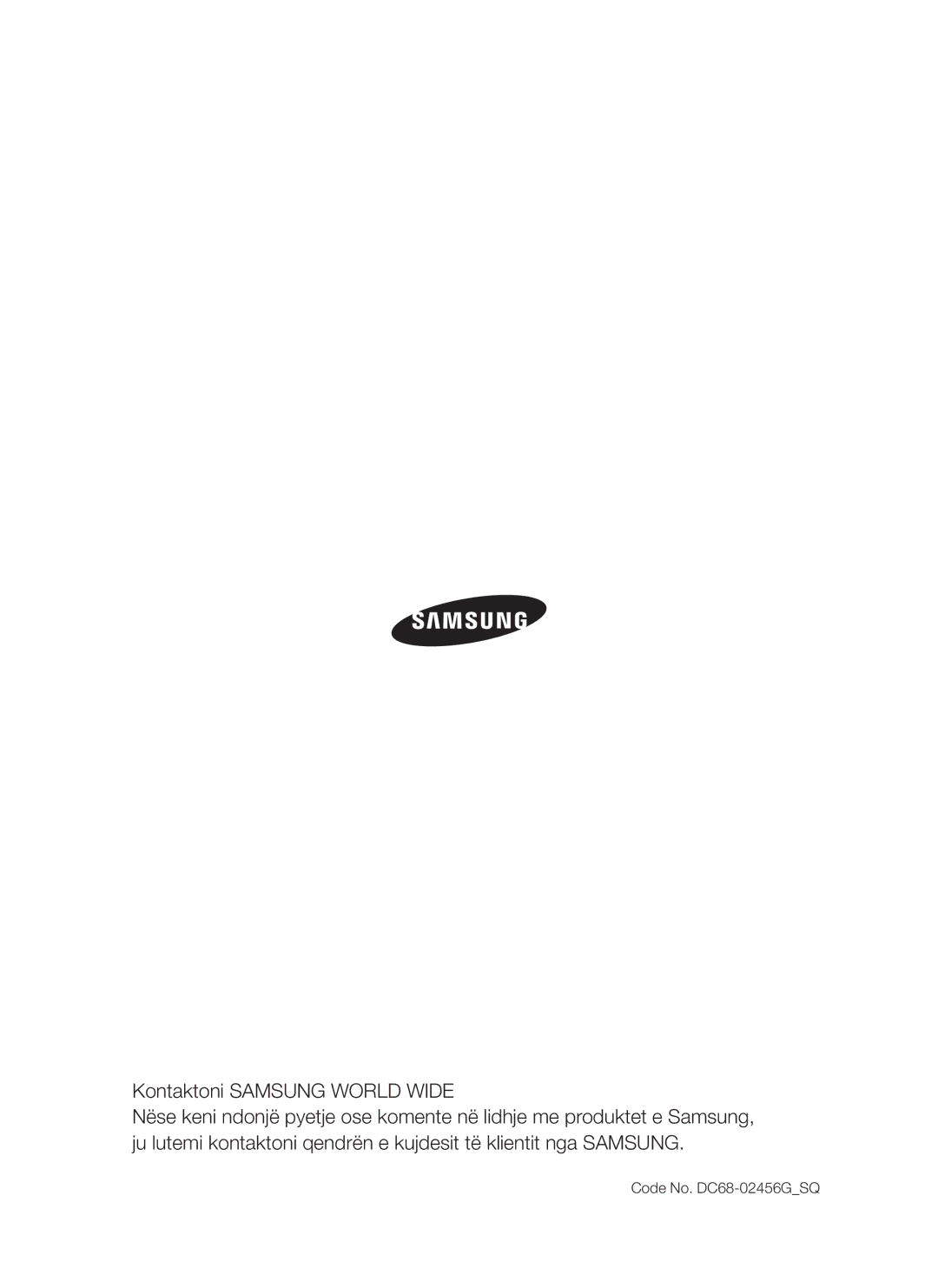 Samsung WF-S861/YLR, WF-S861/YLP, WF-S861GW/YLE manual Code No. DC68-02456GSQ 