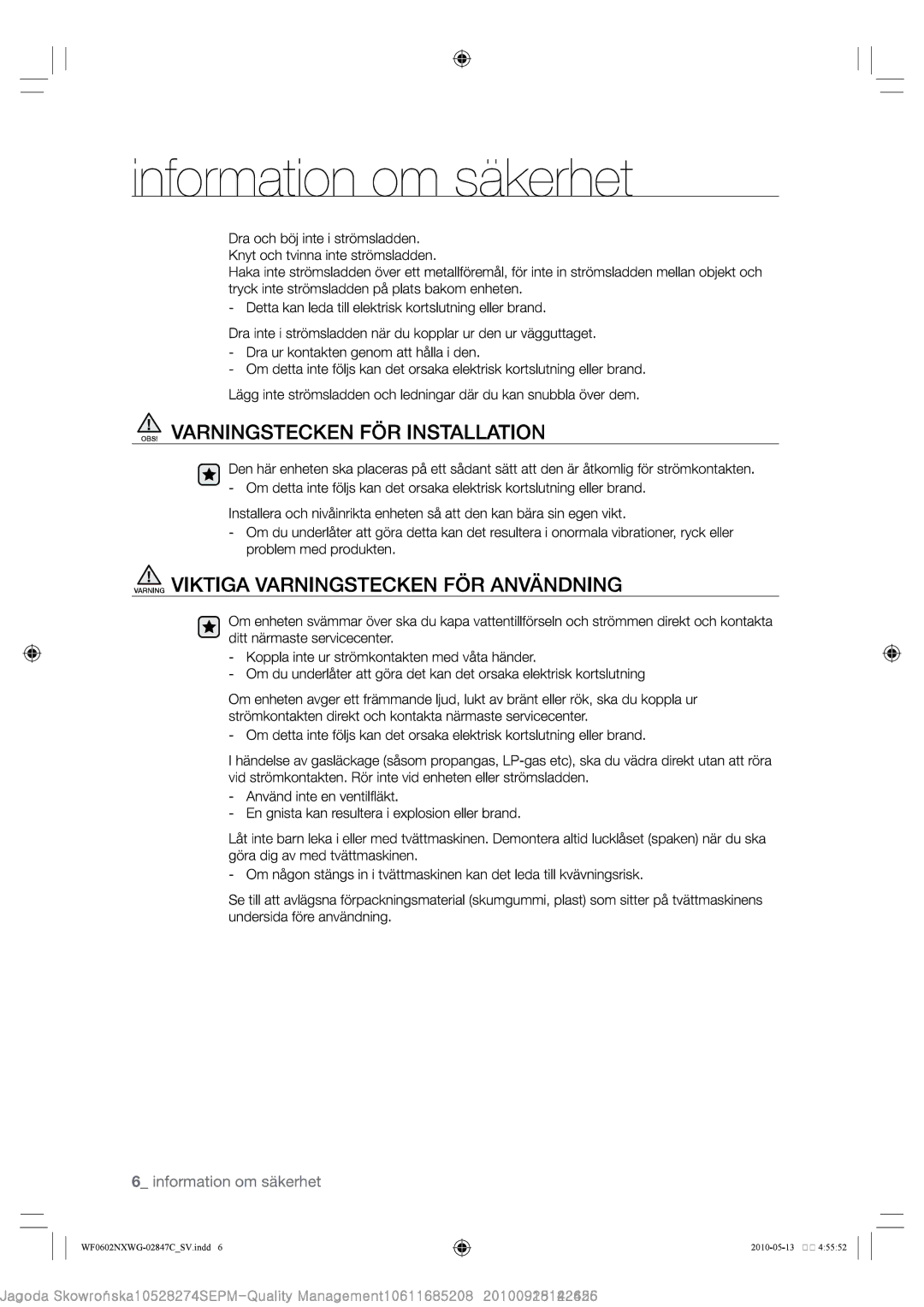 Samsung WF0602NXWG/XEE, WF0500NXWG/XEE manual 