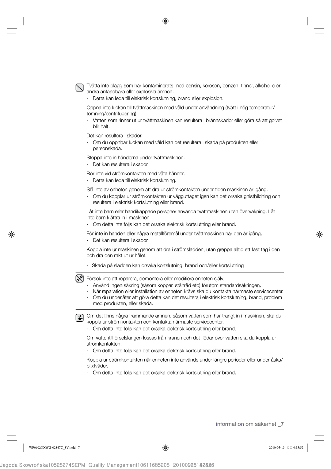 Samsung WF0500NXWG/XEE, WF0602NXWG/XEE manual 