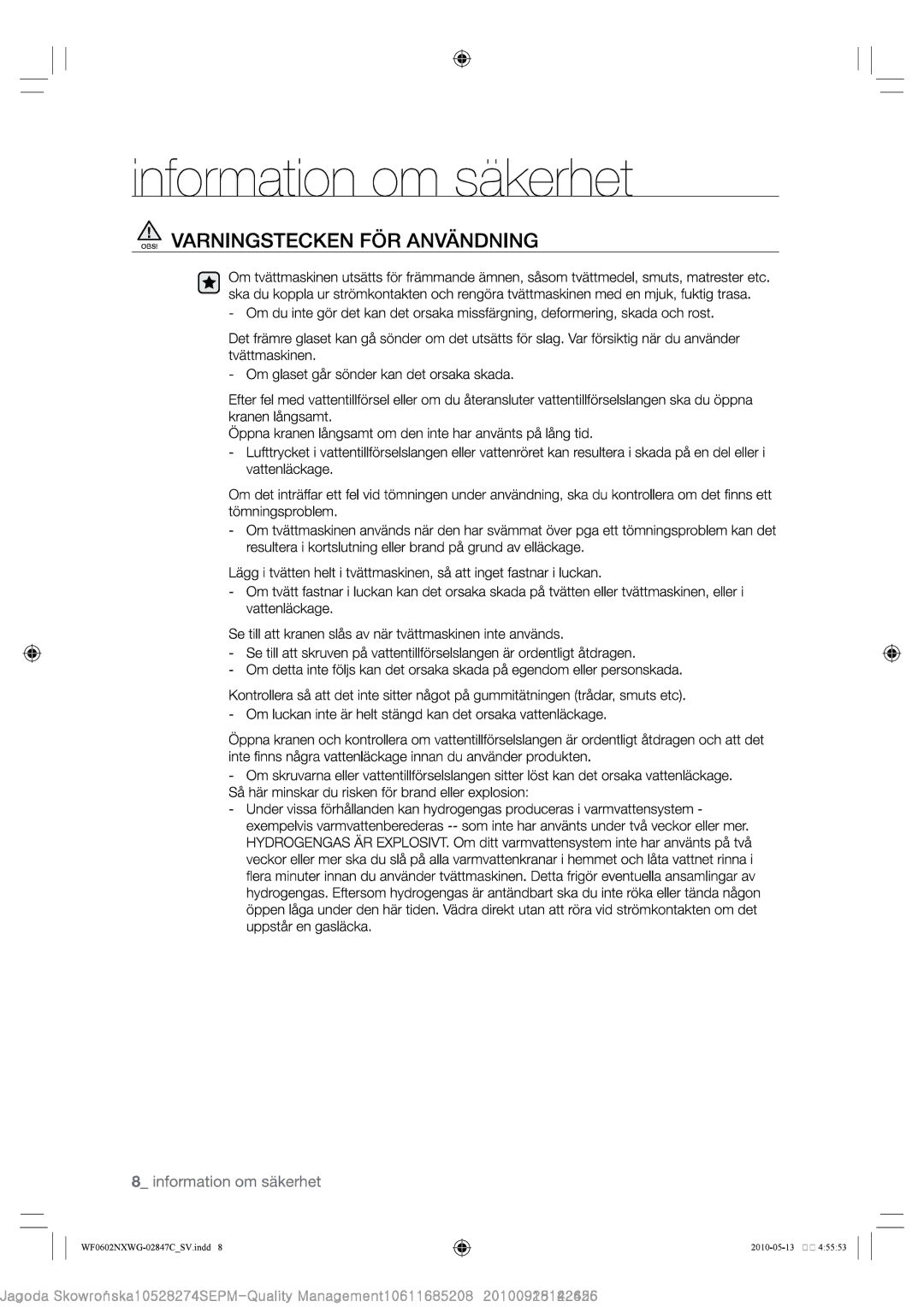 Samsung WF0602NXWG/XEE, WF0500NXWG/XEE manual 