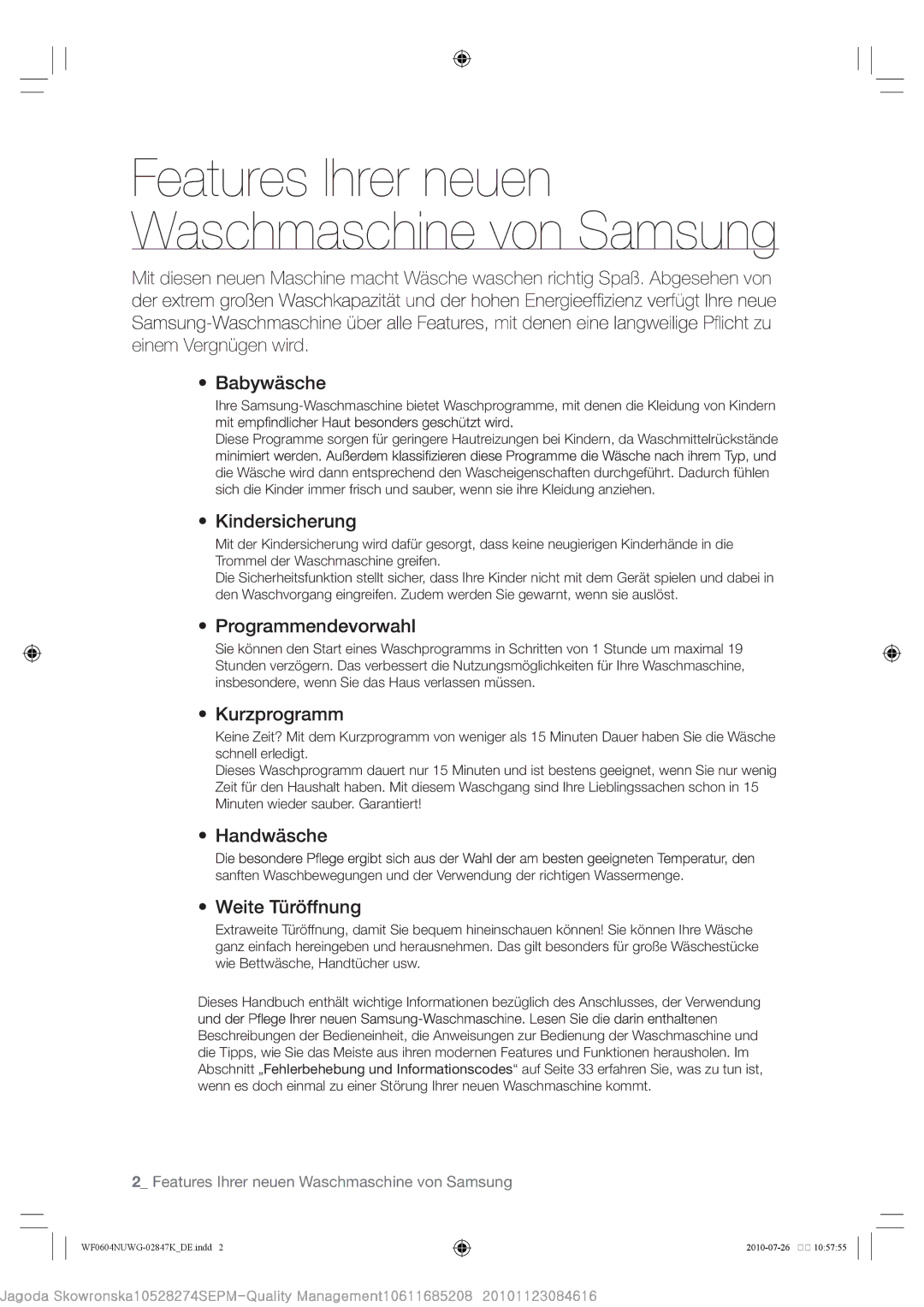 Samsung WF0502NUV/XEO, WF0602NUV/XEO, WF0602NXW/XEO, WF0602AUWG/XEG manual $.$ 