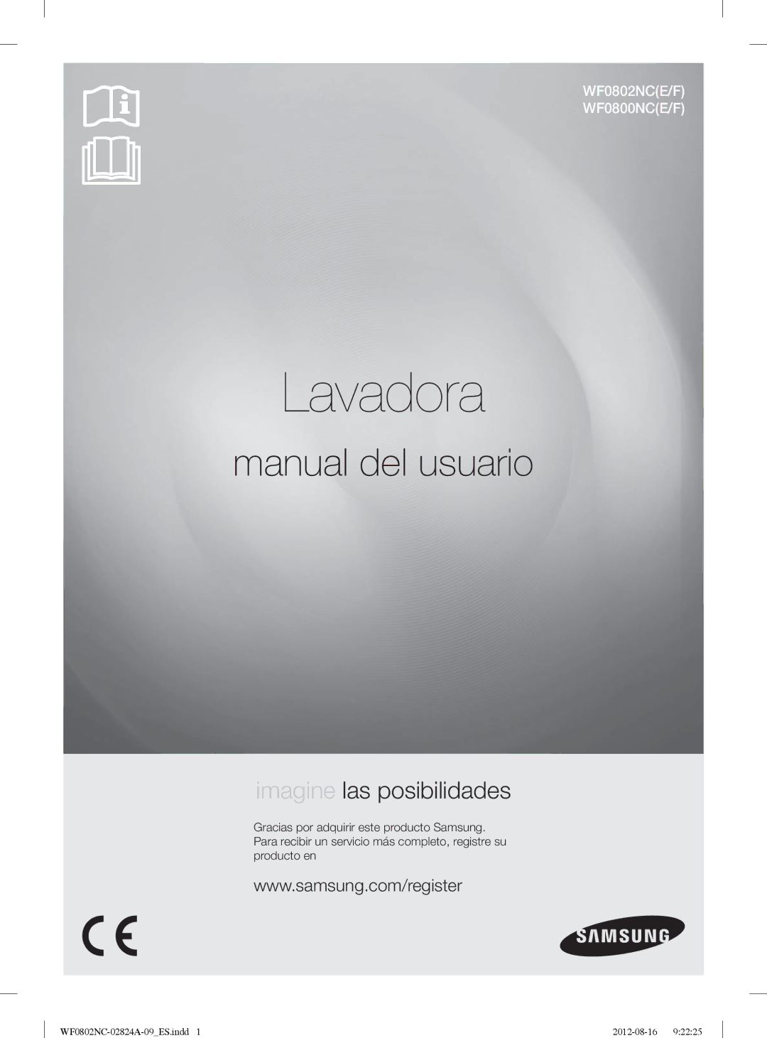 Samsung WF0800NCE/XEC, WF0802NCE/XEC manual Lavadora 