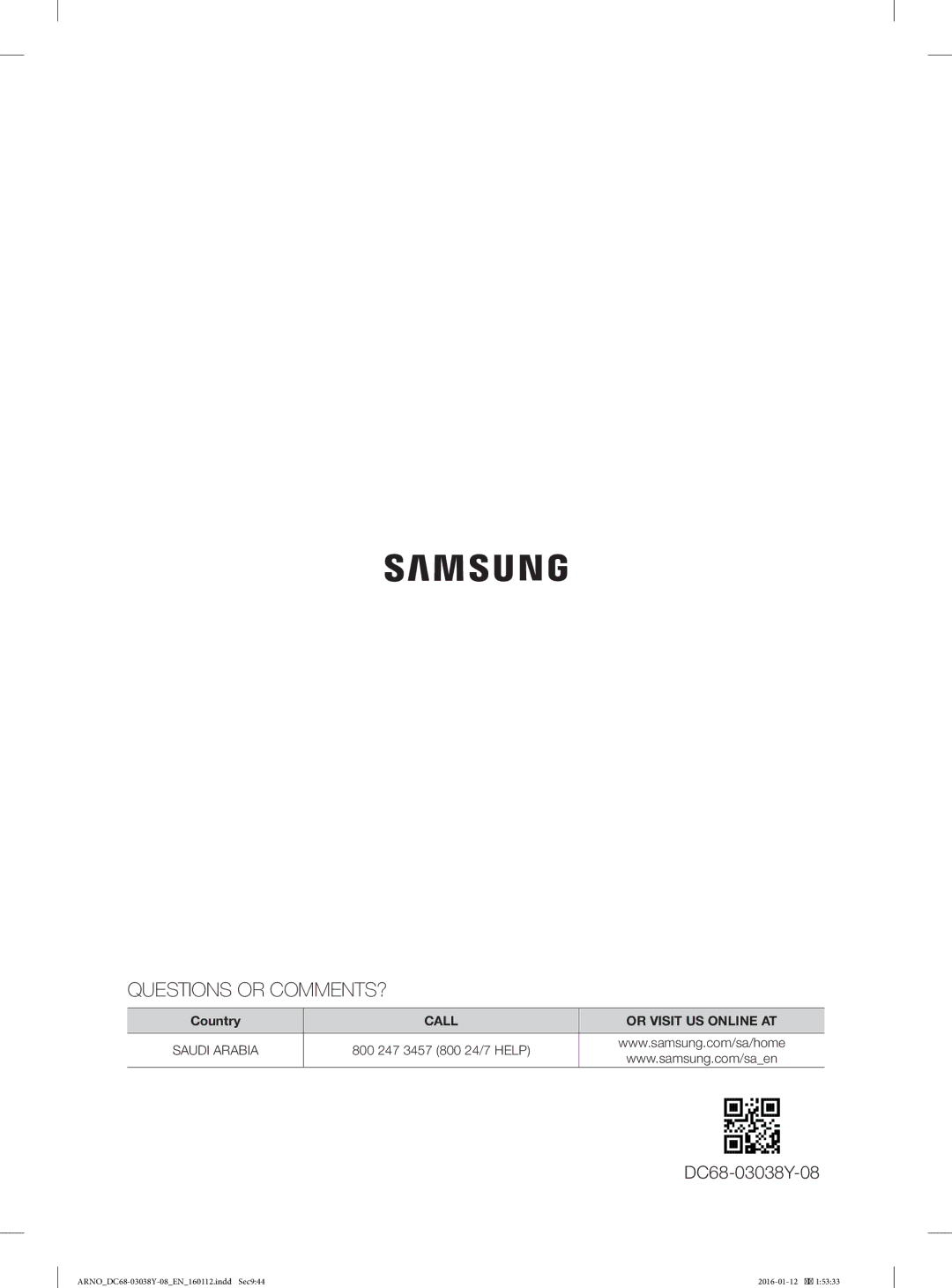 Samsung WF1104XAU/YL manual Questions or COMMENTS? 