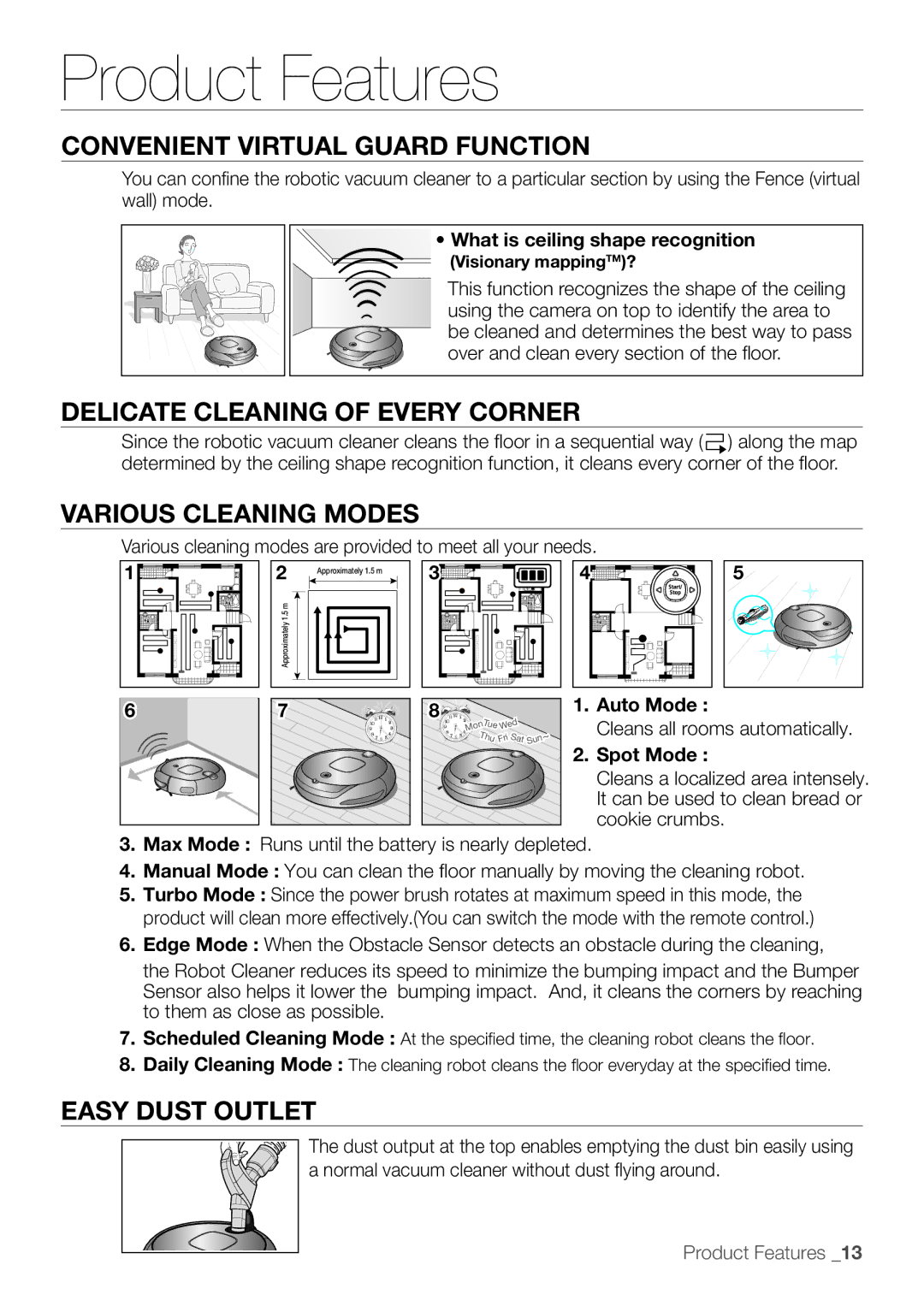 Samsung WF8500NHW/YLP, AQV12KBBX Product Features, Convenient Virtual Guard Function, Delicate Cleaning of Every Corner 