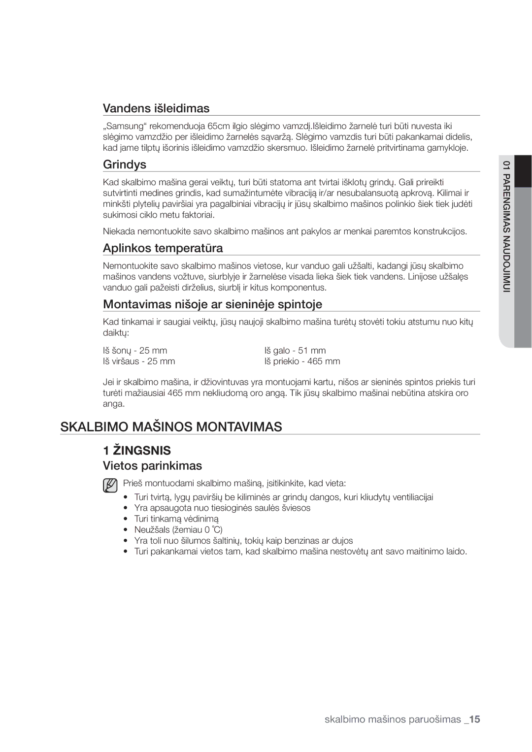 Samsung WF1602WUV/XEO manual #*.0.À*/04.0/57*.4, 7BOEFOTJÝMFJEJNBT, Sjoezt, 7JFUPTQBSJOLJNBT 