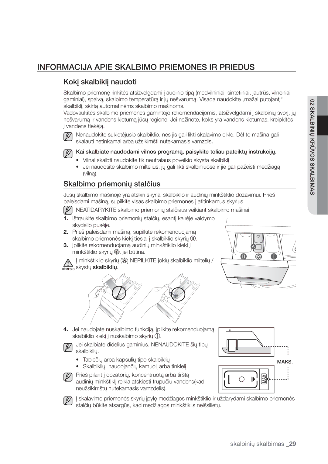 Samsung WF1602WUV/XEO manual 03.$*+1*&4,-#*.013*&.0/&4*313*&%64, PLńTLBMCJLMńOBVEPUJ, 4LBMCJNPQSJFNPOJšTUBMĳJVT 