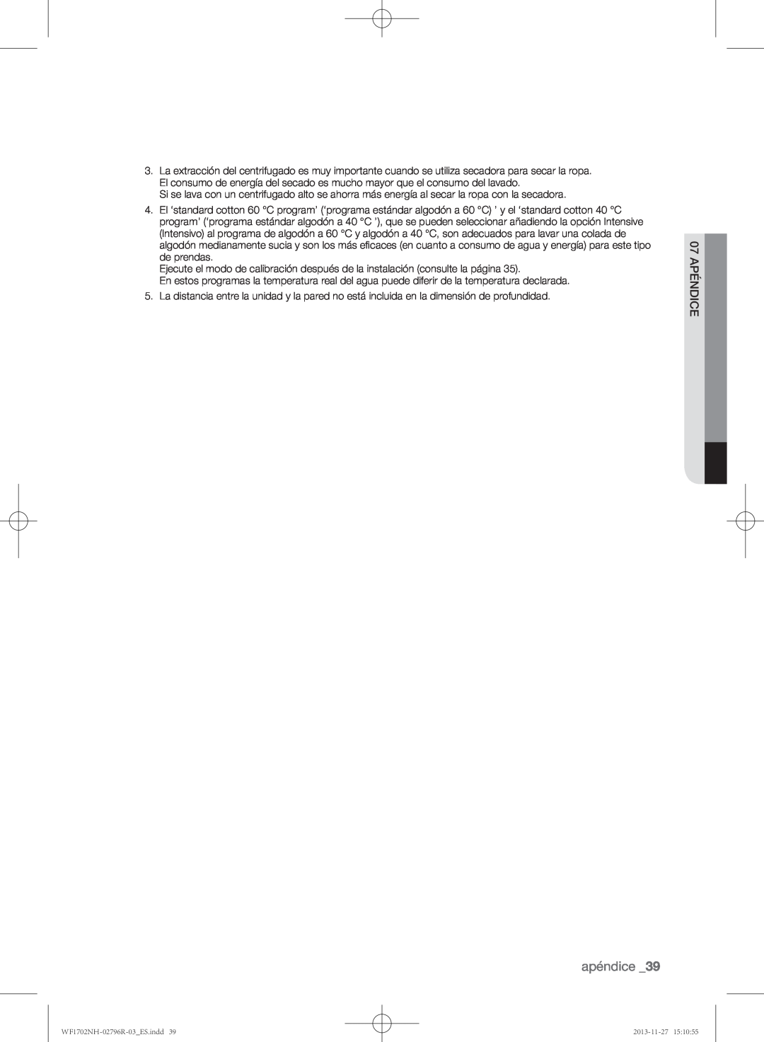 Samsung WF1702NHWG/XEC, WF1702NHW/XEC, WF1602NHW/XEC manual apéndice, ec éndiAp07 