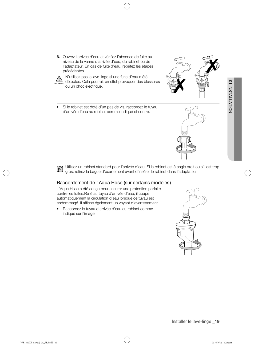 Samsung WF1802XEC/XEF manual Détectée. Cela pourrait en effet provoquer des blessures, Ou un choc électrique 