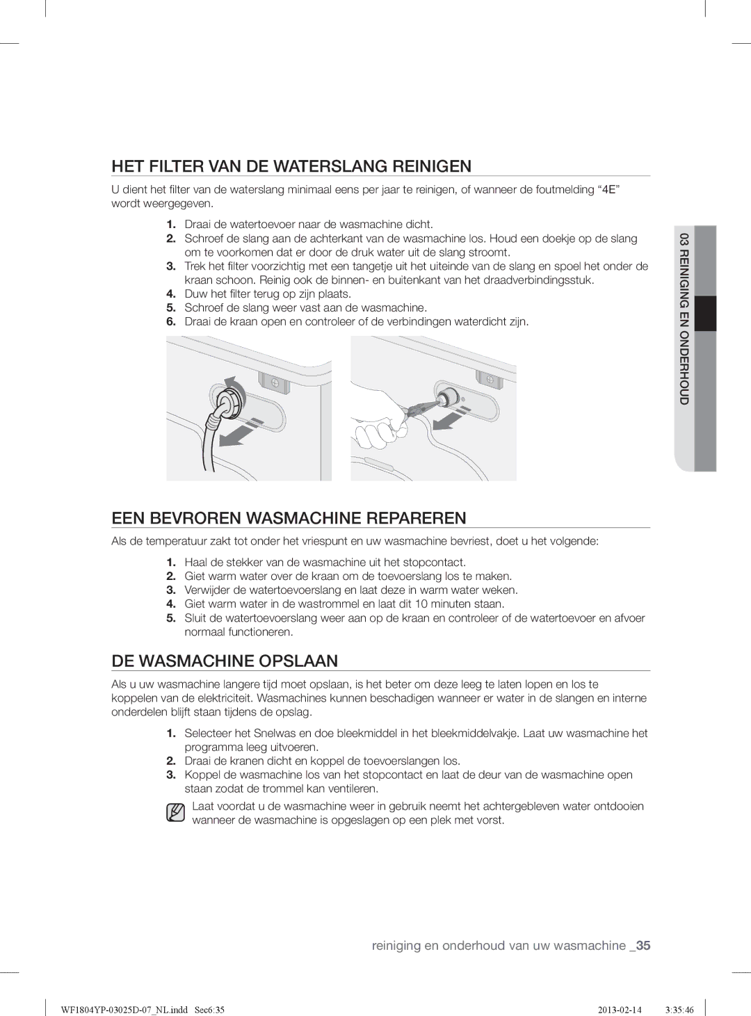 Samsung WF1714YPC2/XEN HET Filter VAN DE Waterslang Reinigen, EEN Bevroren Wasmachine Repareren, DE Wasmachine Opslaan 