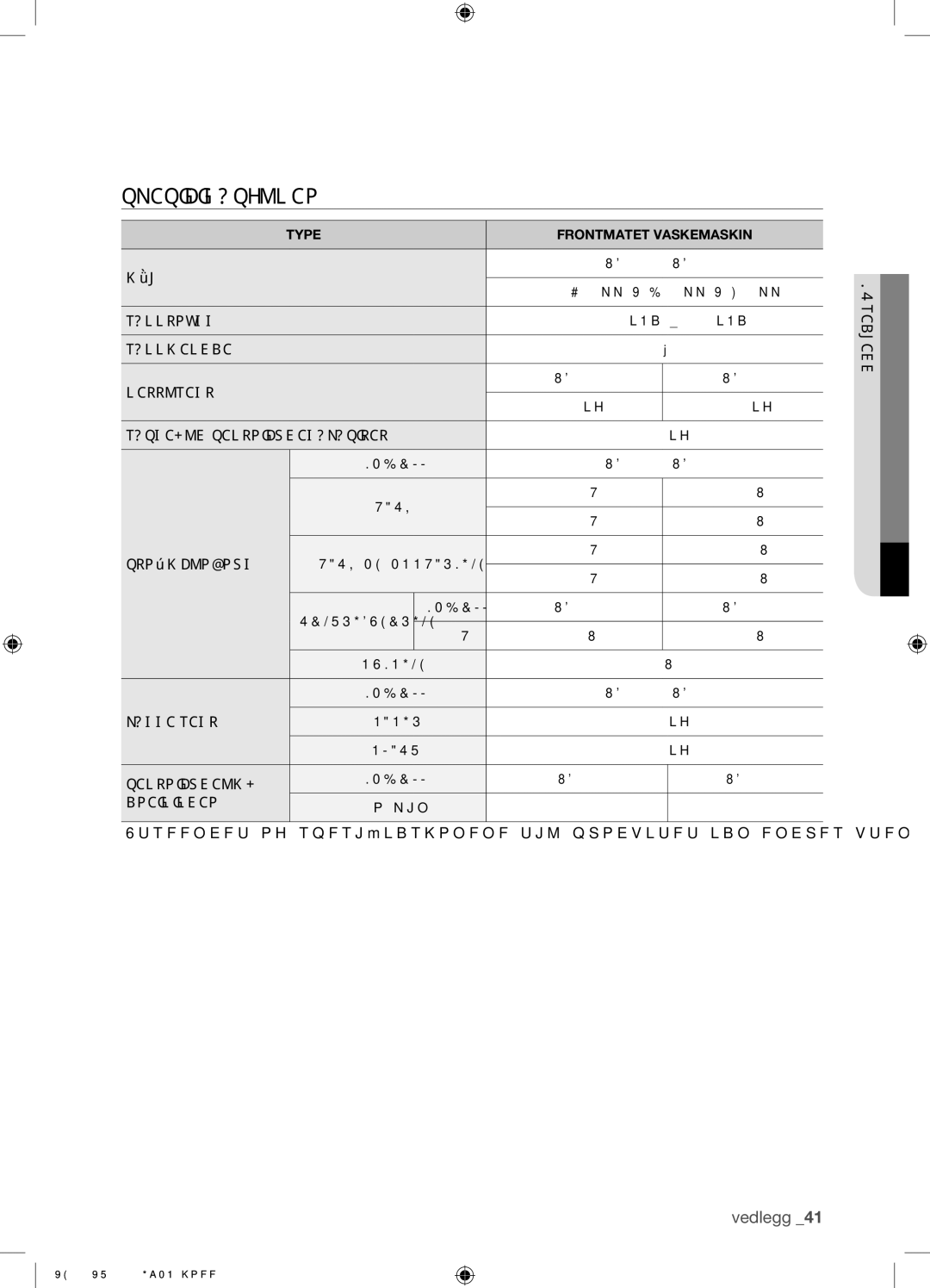 Samsung WF1804YPV2/XEE, WF3714YSW2/XEG, WF3704YSW2/XEG, WF1804WPC2/XEF, WF1704WSV2/XEF, WF1702WSV2/XET, WF1702WSW2/YLE 49 ℓ 