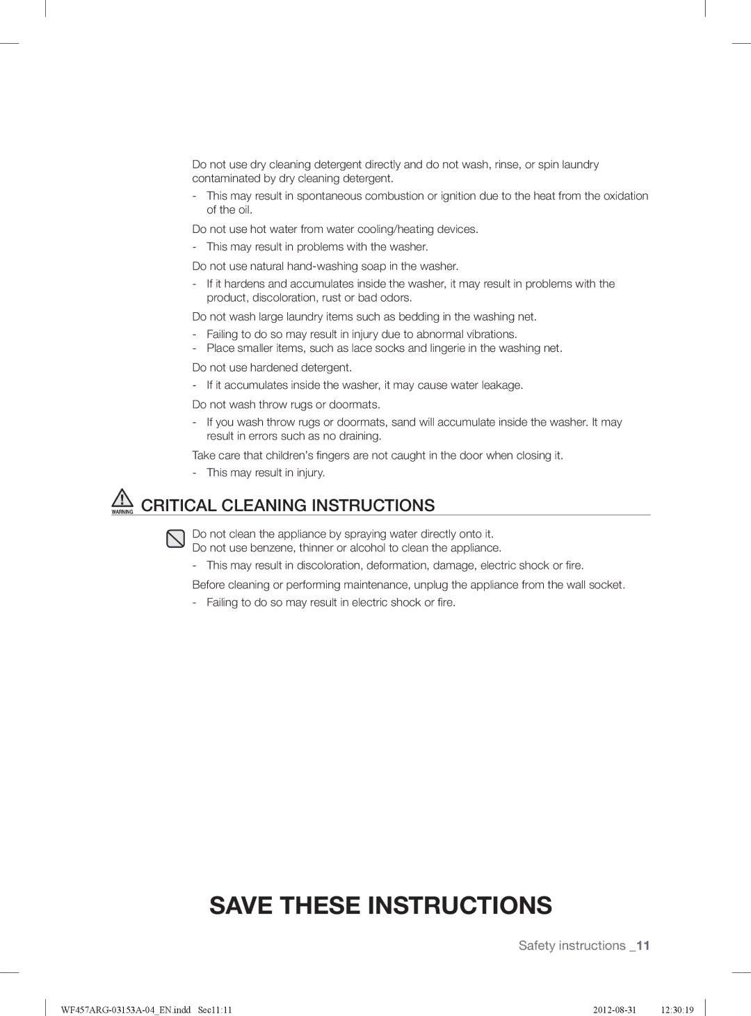 Samsung WF457ARGSGR user manual WF457ARG-03153A-04EN.indd Sec1111 2012-08-31 