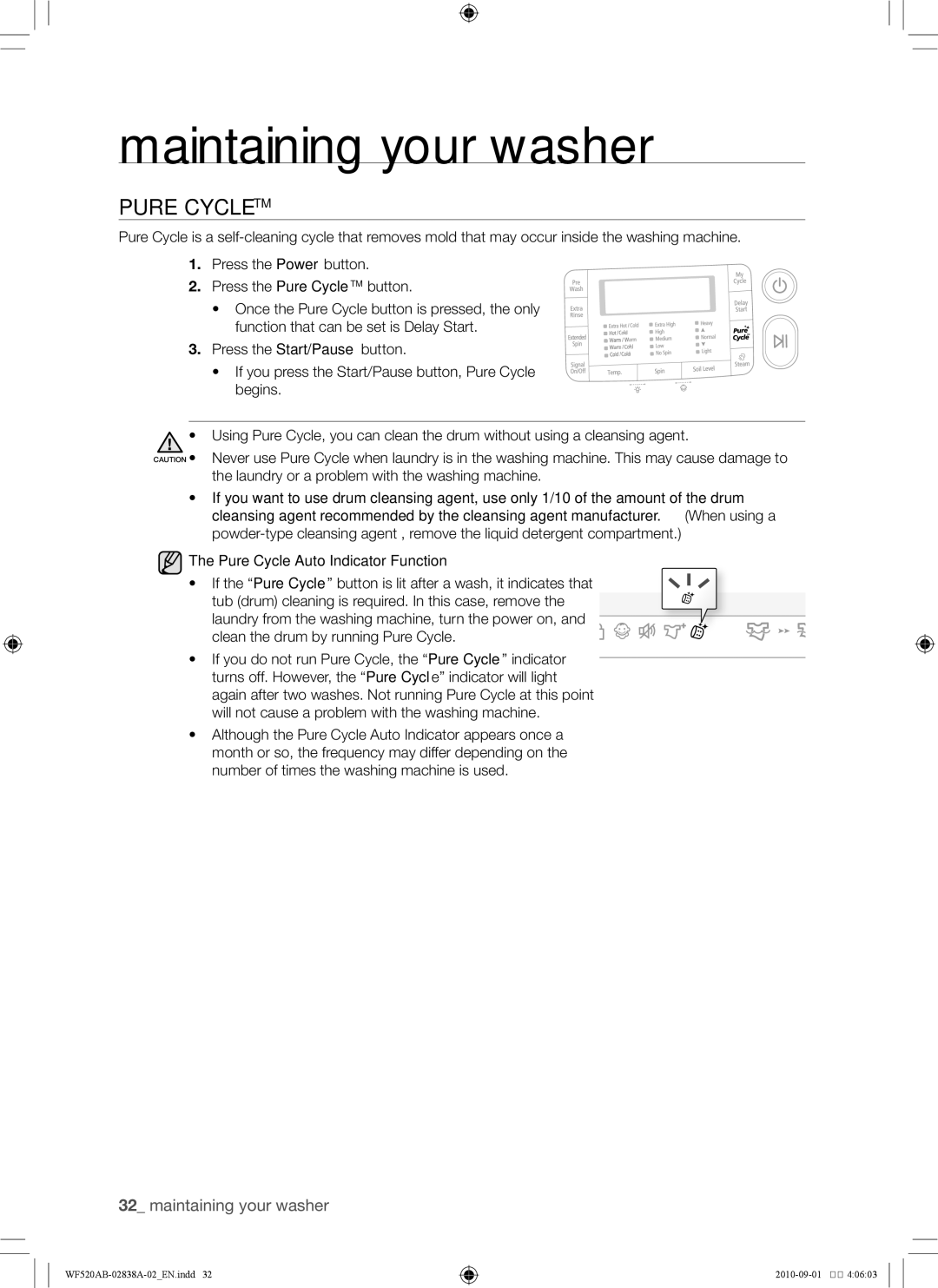 Samsung WF520ABP/XAA manual Pure CycleTM 