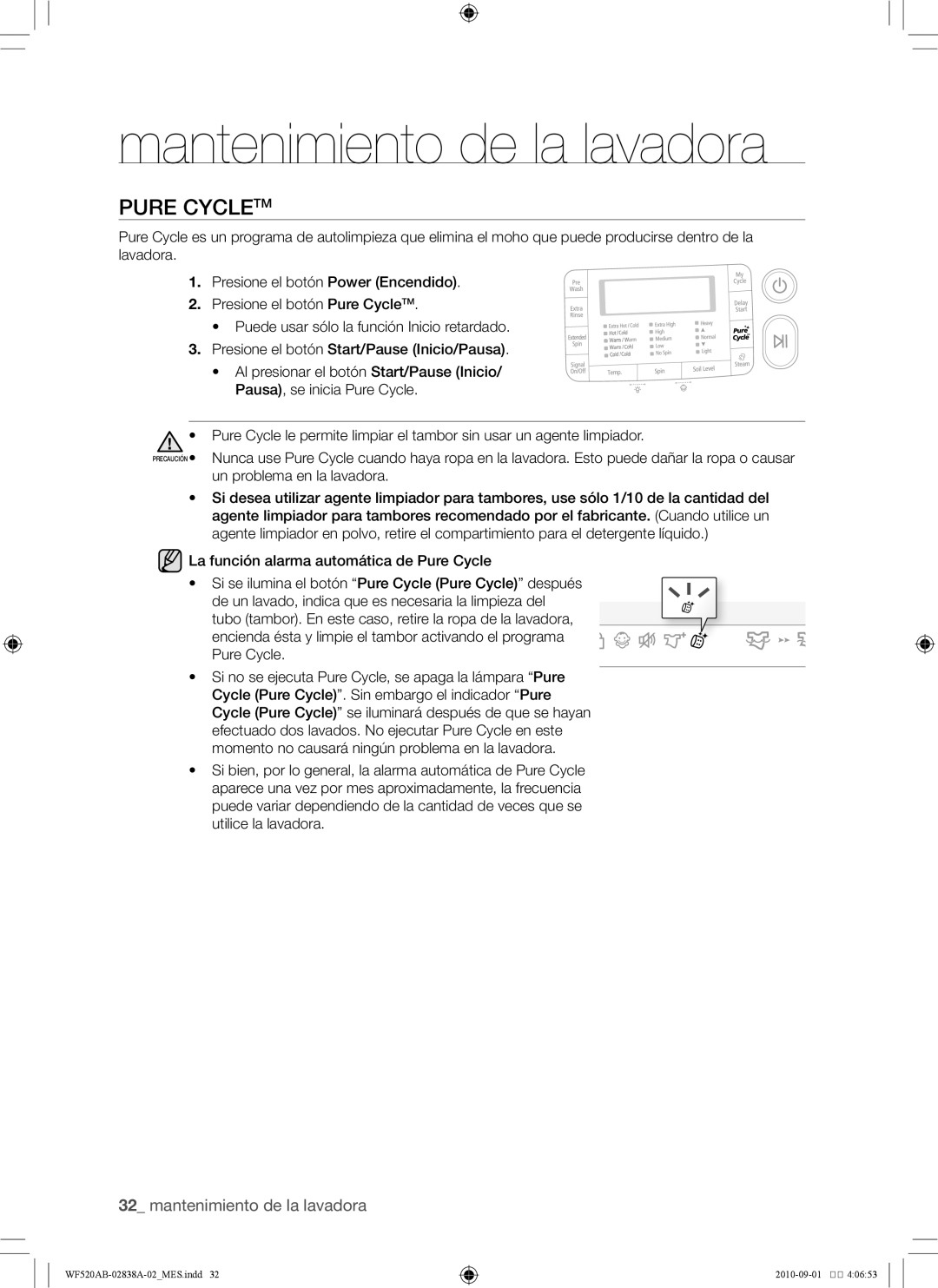 Samsung WF520ABP/XAA manual Pure CycleTM 